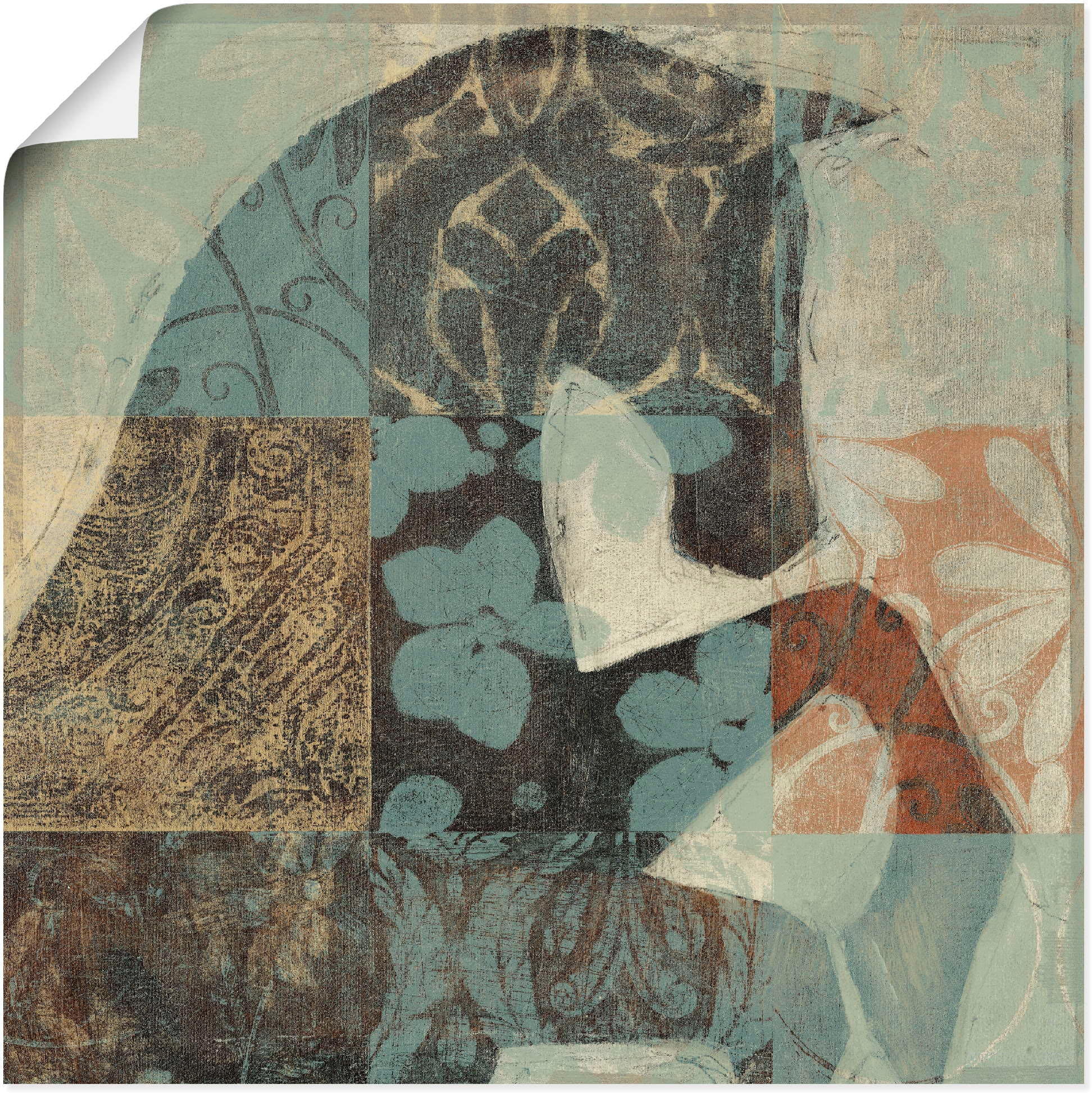 Image of Artland Wandbild "Gemustertes Pferd II" Haustiere 1 Stk. tlg. als Leinwandbild, Poster in verschied. Grössen