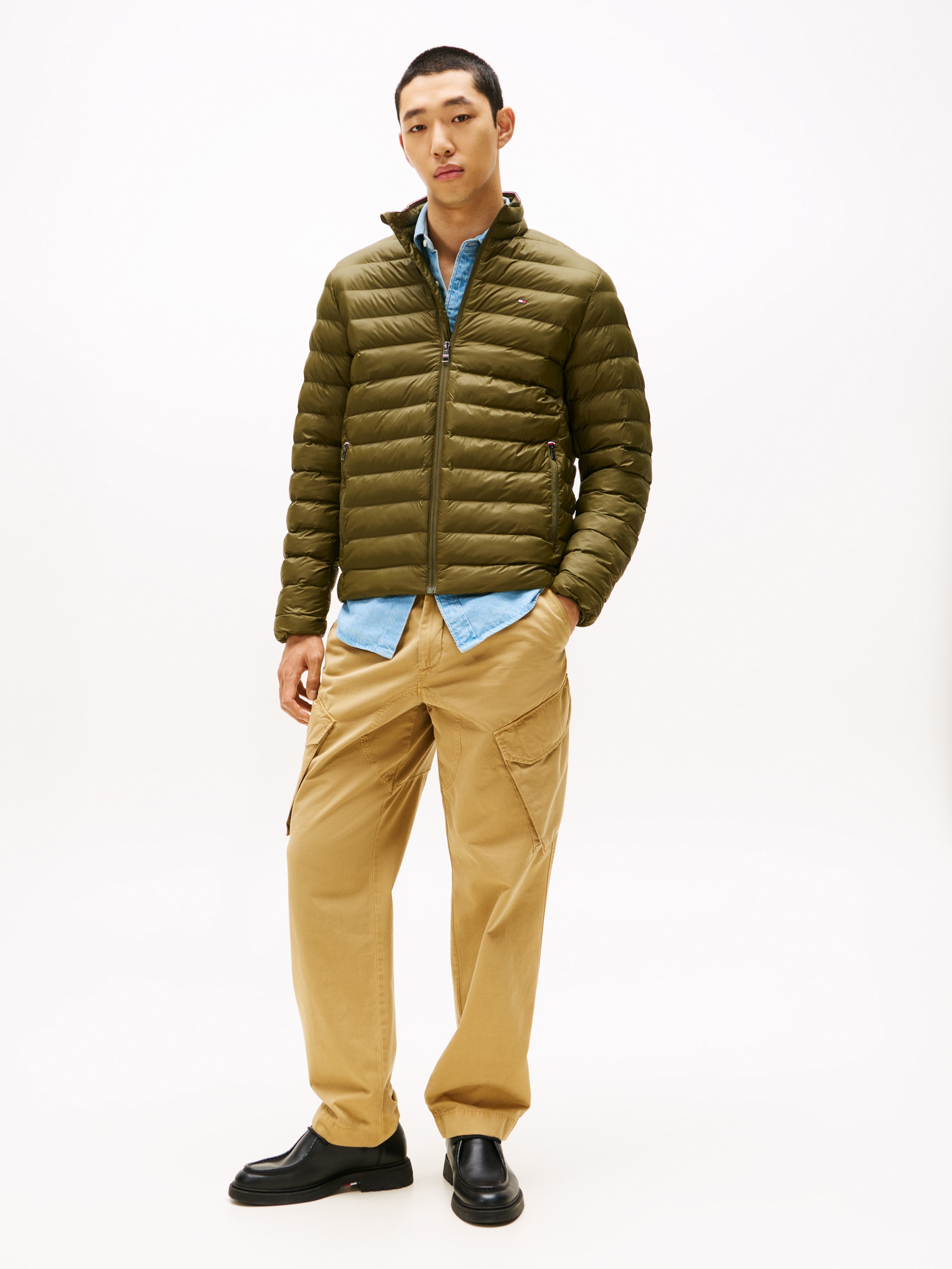 Tommy Hilfiger Steppjacke »PACKABLE RECYCLED JACKET«, Übergangsjacke mit Logostickerei