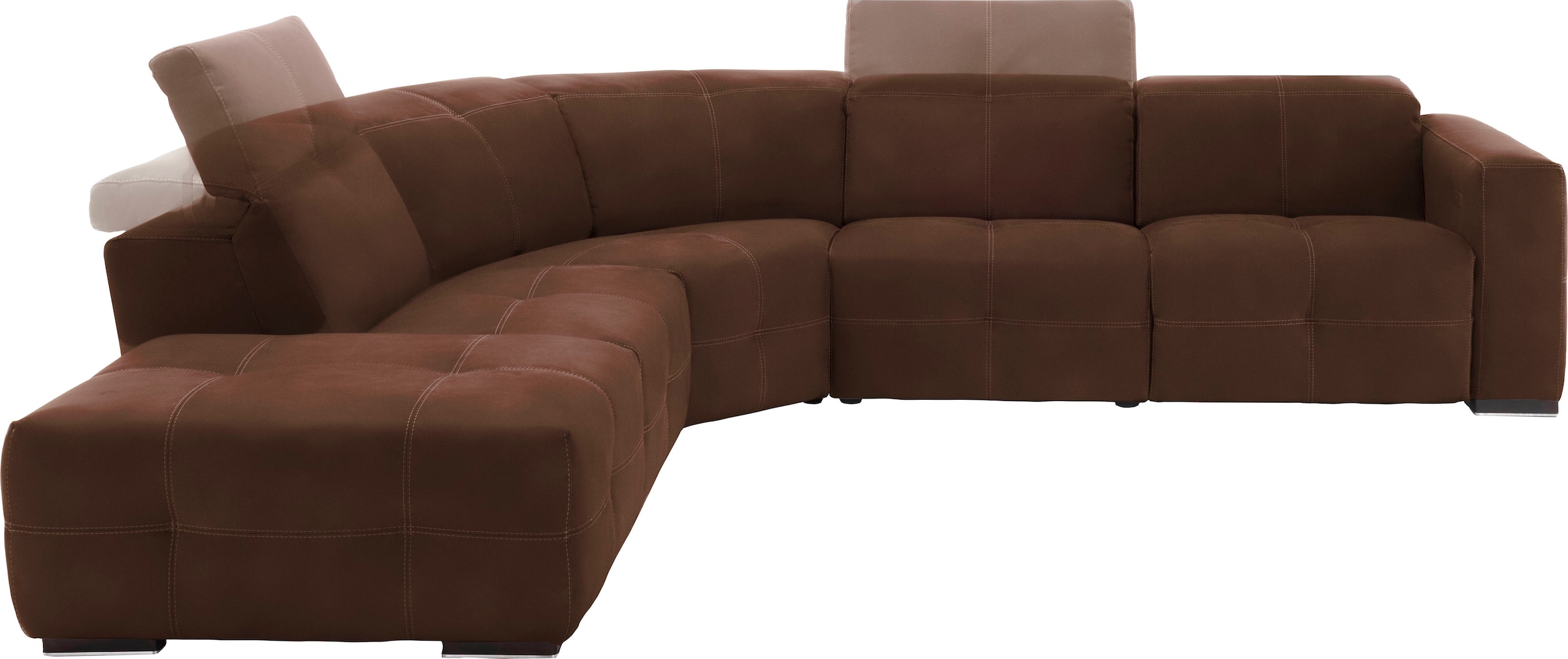 Image of Egoitaliano Ecksofa "Sauvanne, Designsofa der Extraklasse, elegant und bequem, L-Form" wahlweise mit elektrischer Relaxfunktion, Kopfteilverstellung