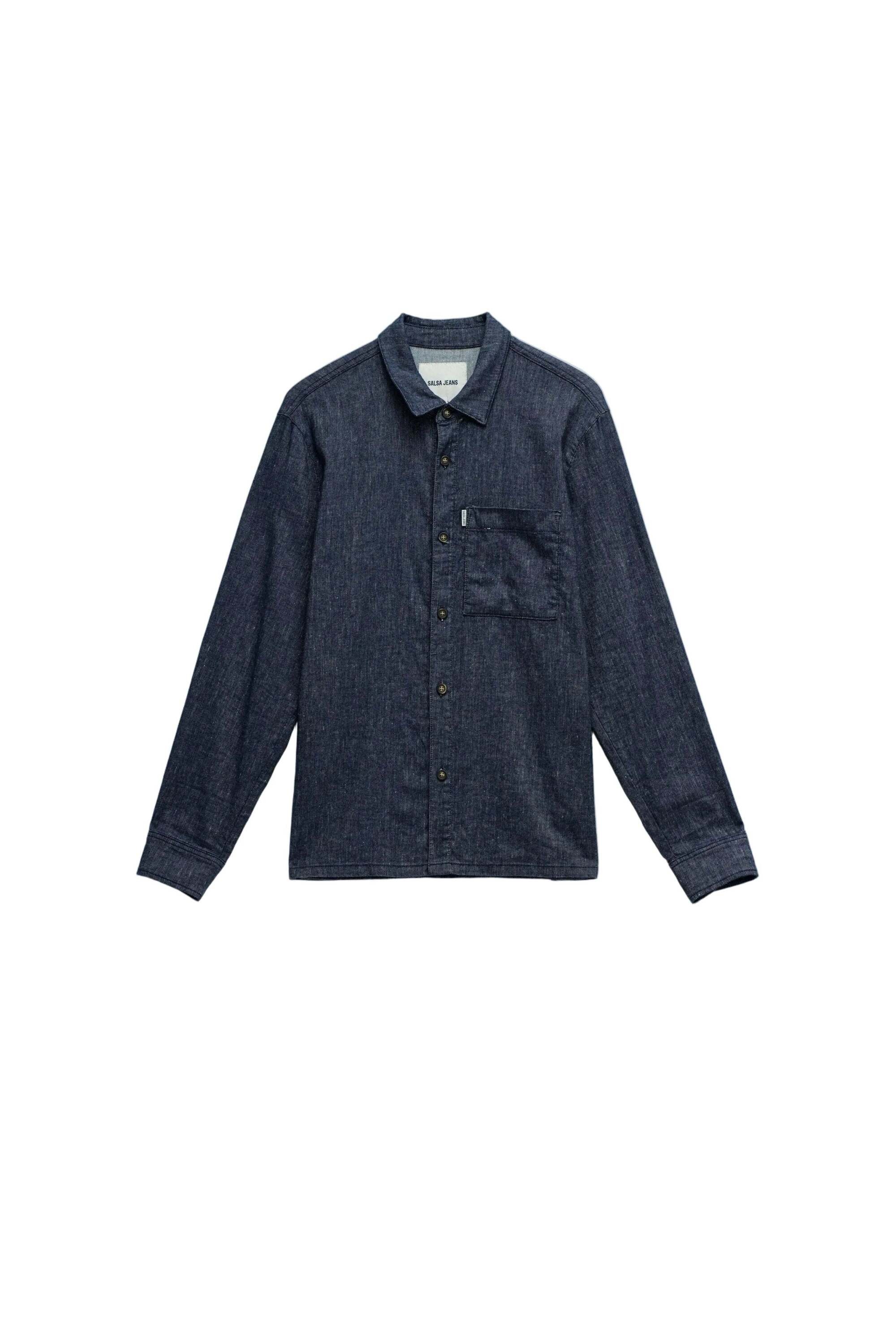 Image of Salsa Leinenhemd "Salsa Jeans Leinenhemd Indigo Linen"