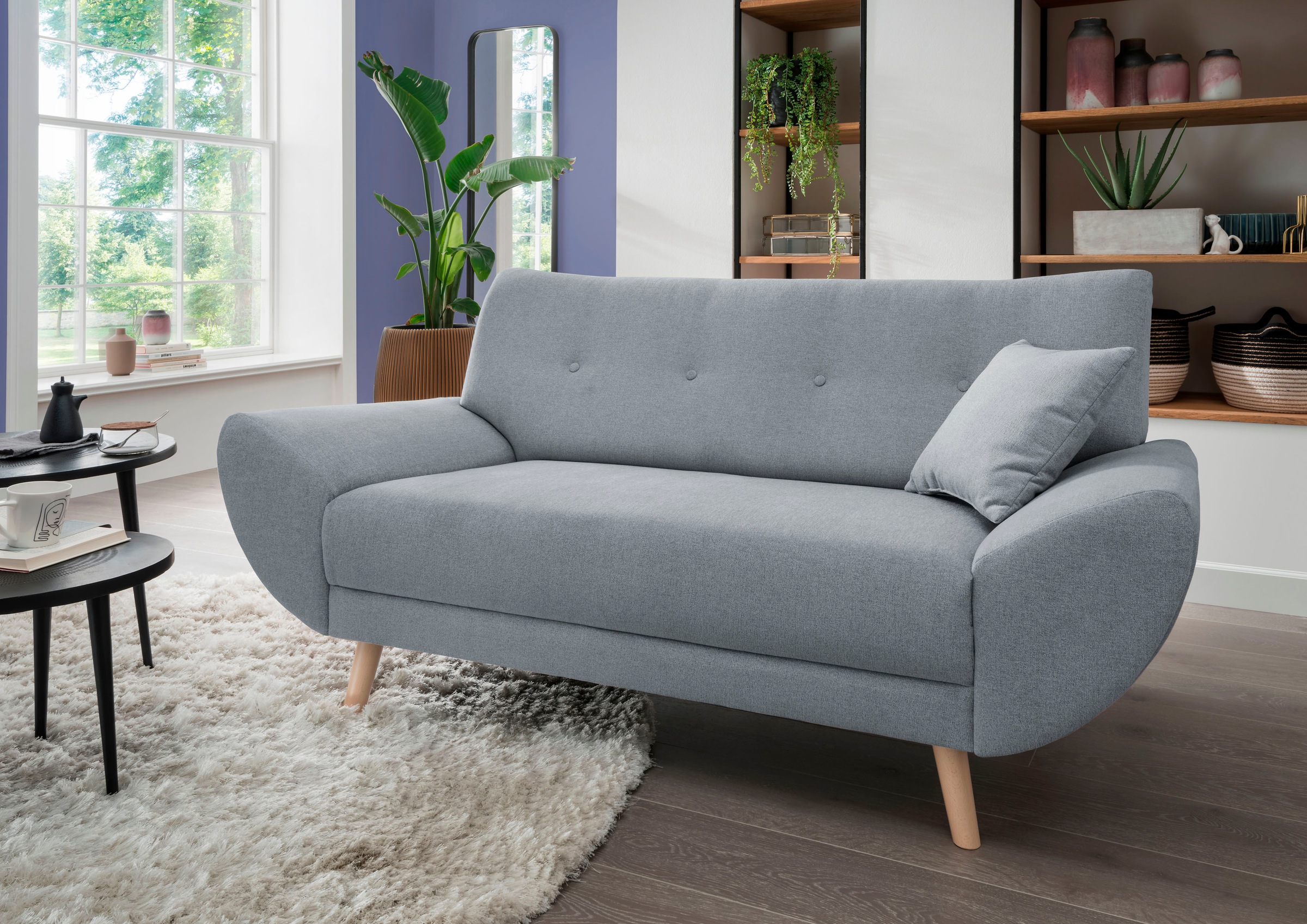 Home affaire 2-Sitzer »Basta, komfortable Wellenunterfederung, Breite 174cm«