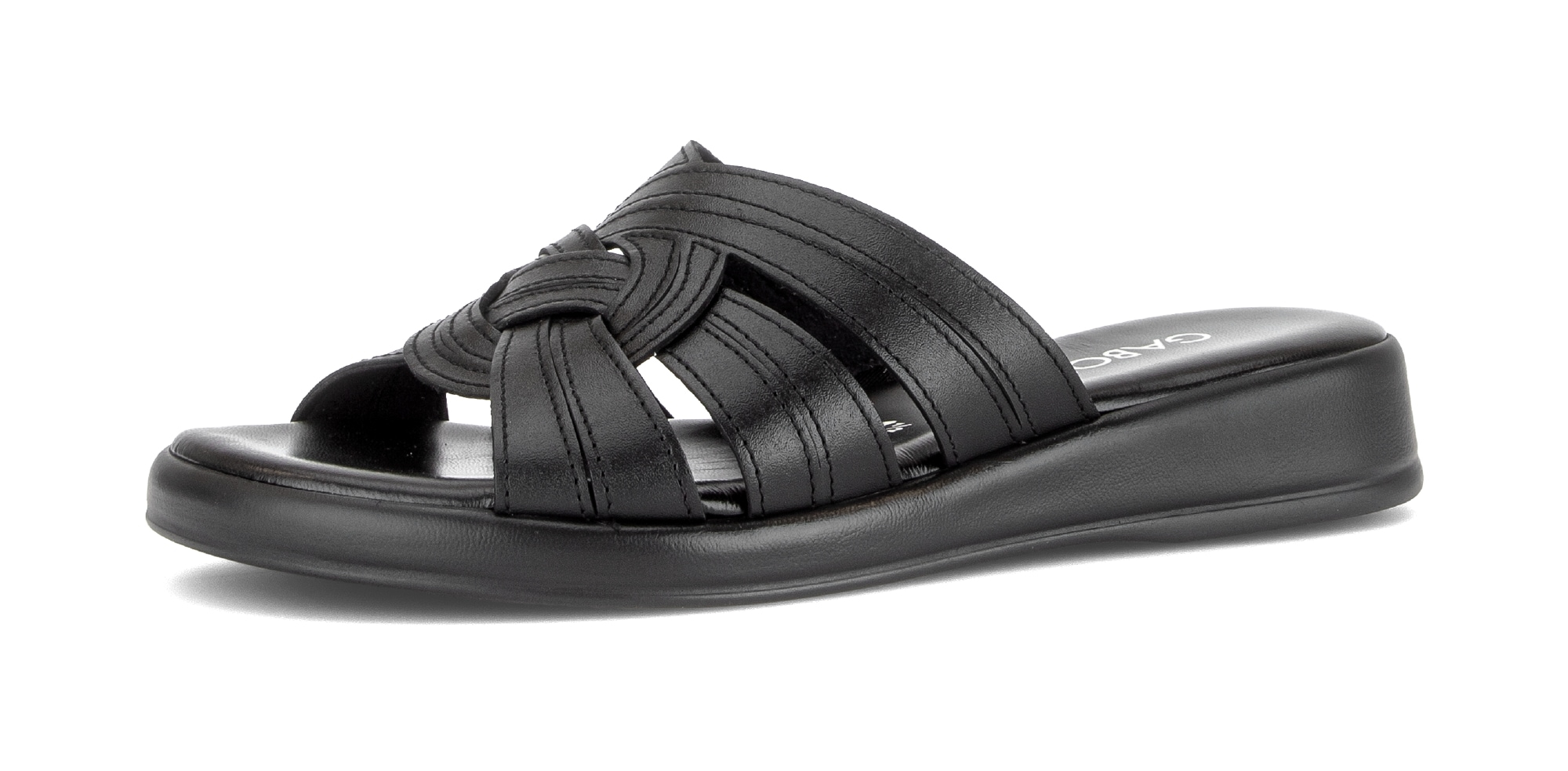 Gabor Pantolette »Rhodos«  Plateau, Schlupfschuh, Sommerschuh mit Ziernähten, G-Weite