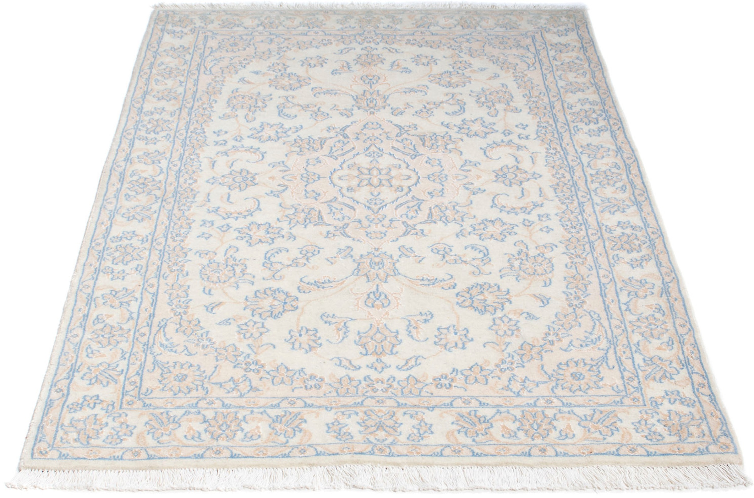 Image of morgenland Orientteppich »Perser - Nain - Royal - 150 x 95 cm - beige«, rechteckig, 10 mm Höhe, Wohnzimmer, Handgeknüpft, Einzelstück mit Zertifikat bei Ackermann Versand Schweiz