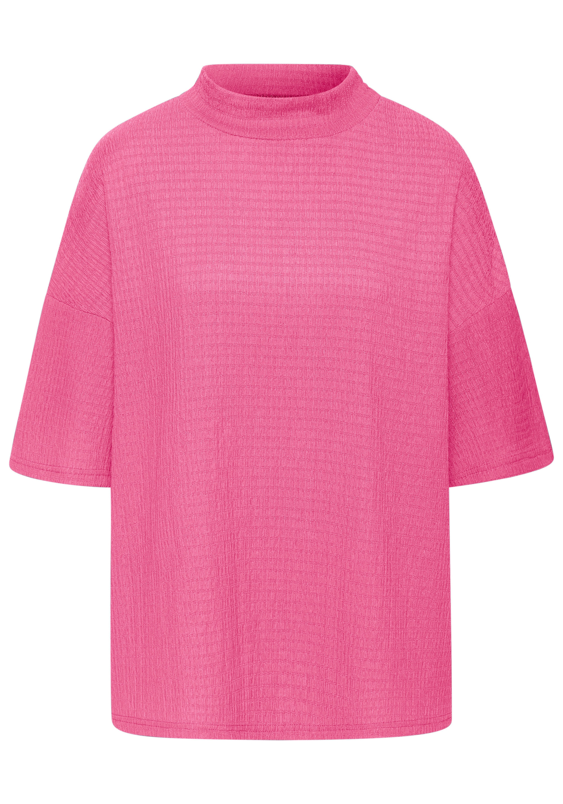 LASCANA Kurzarmshirt »mit Stehkragen«, aus bügelfreier Crêpe-Qualität