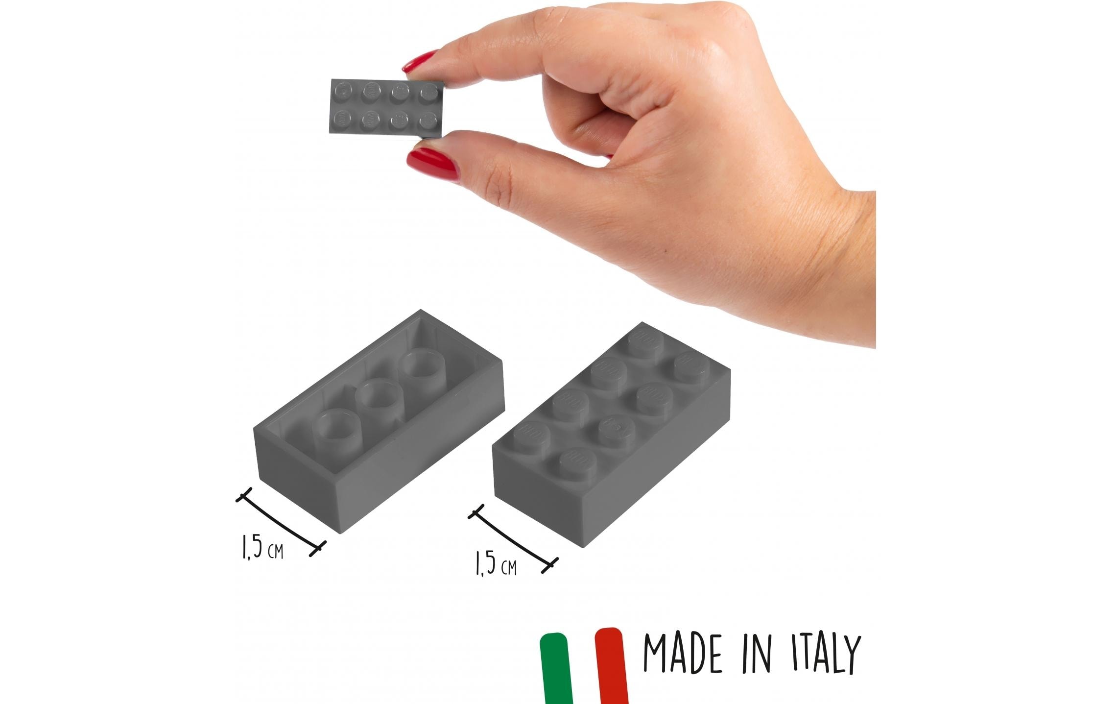 Blox Spielbausteine »Bausteine 500 graue 8er Steine lose«