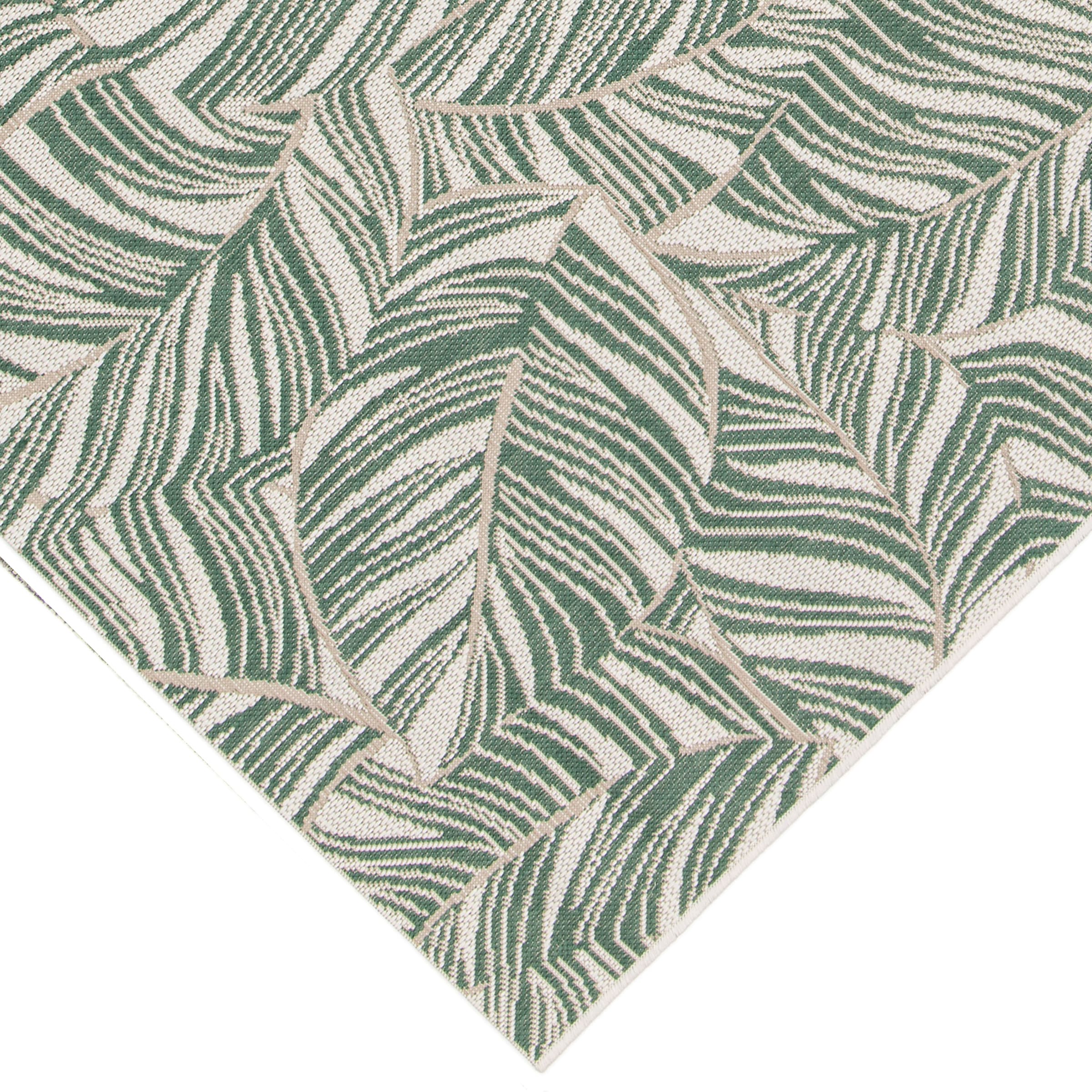 Primaflor-Ideen in Textil Teppich »Outdoorteppich PARADISE - Leaves« rechteckig 4 mm Höhe Flachgewebe, Palmblätter, In- und Outdoor geeignet, wasserfest