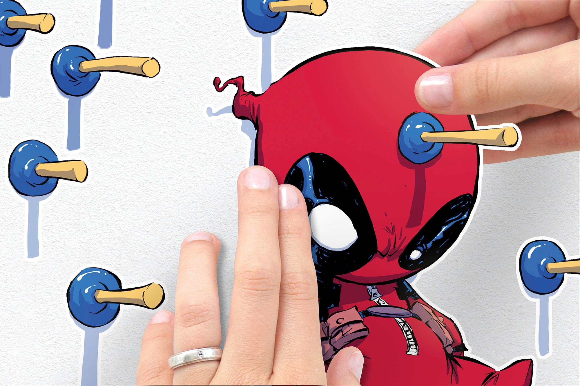 Komar Wandtattoo »Deadpool Shootout - Grösse 50 x 70 cm«, (19 St.), selbstklebend, Wandsticker, Kinderzimmer