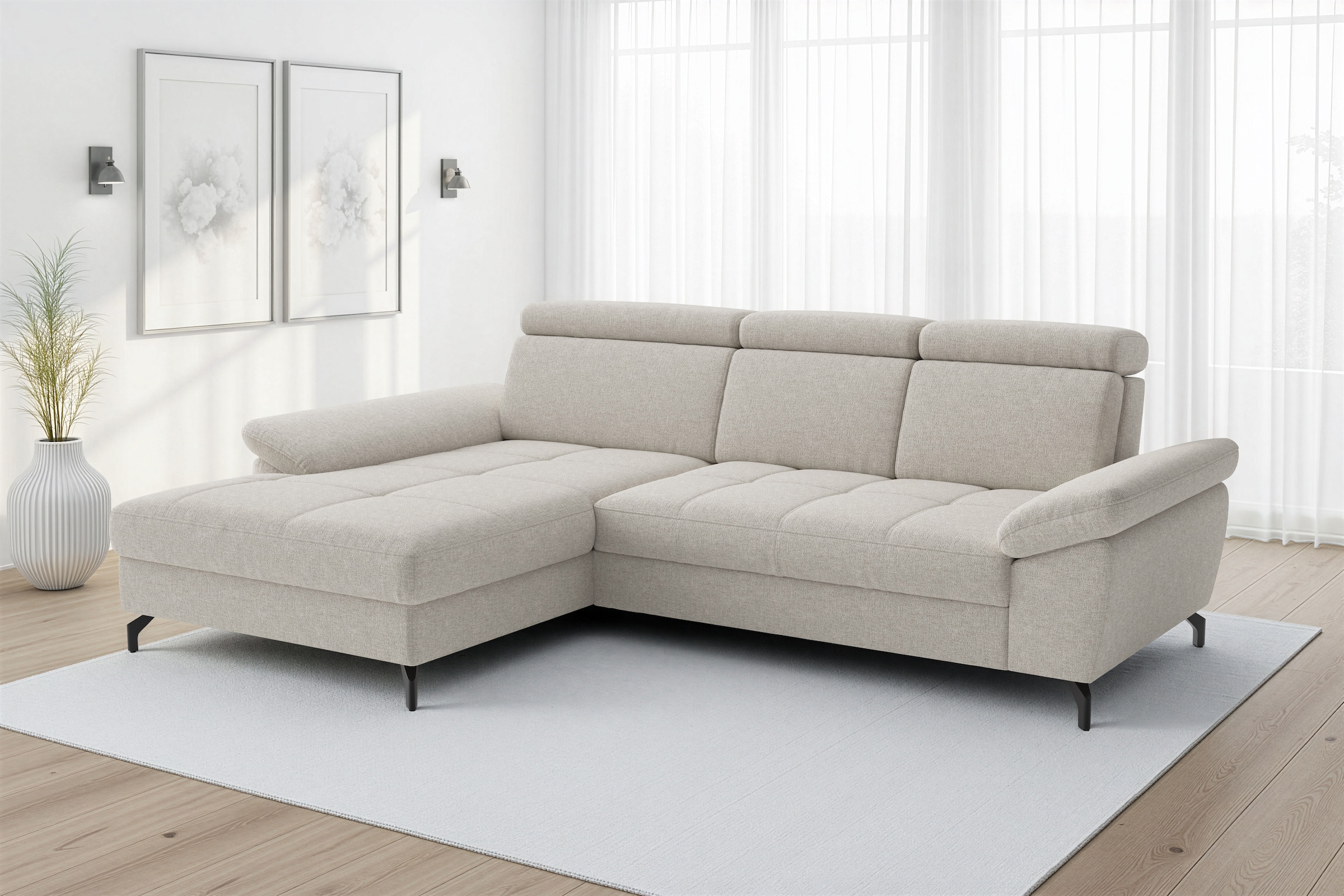 Image of sit&more Ecksofa "Vanity L-Form, B: 264 cm, mit Sitz-, Kopf- und Armteilverstellung" Couch optional mit Schlaffunktion & Bettkasten