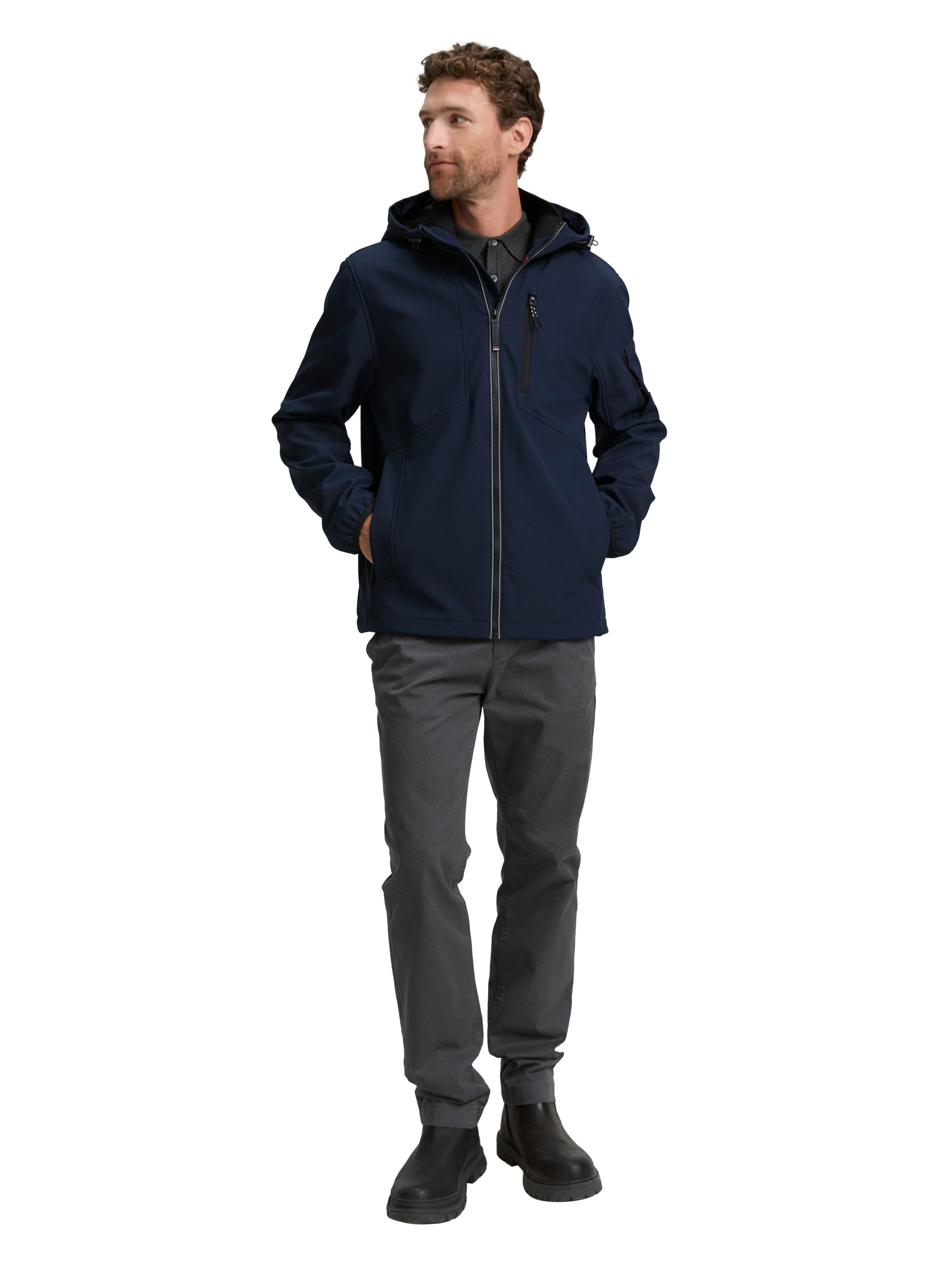 TOM TAILOR Softshelljacke, mit Kapuze, mit Kapuze