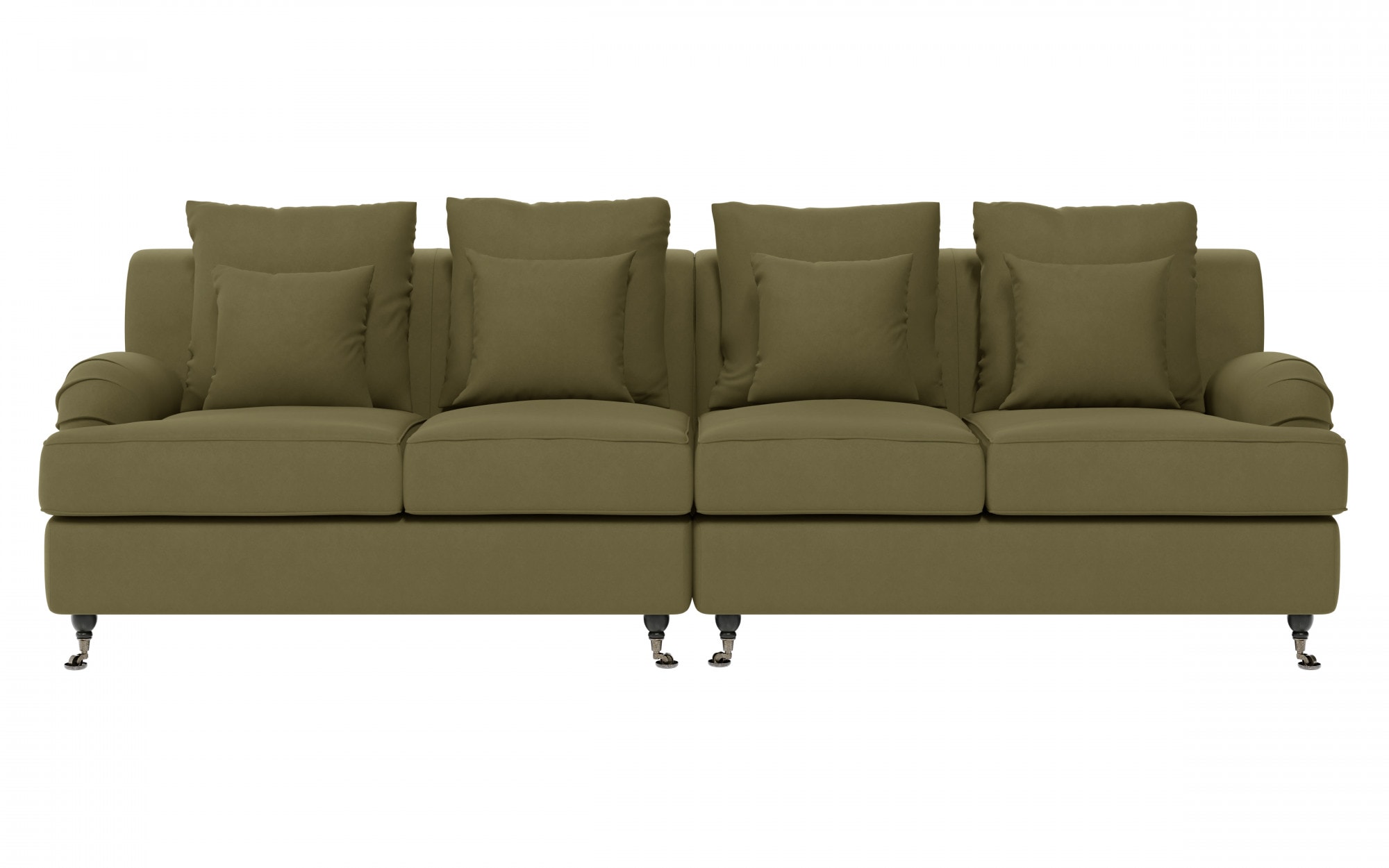 Home affaire Big-Sofa »NORIN« zwei Fussarten: vorne - Rollen, hinten - Holzfüsse