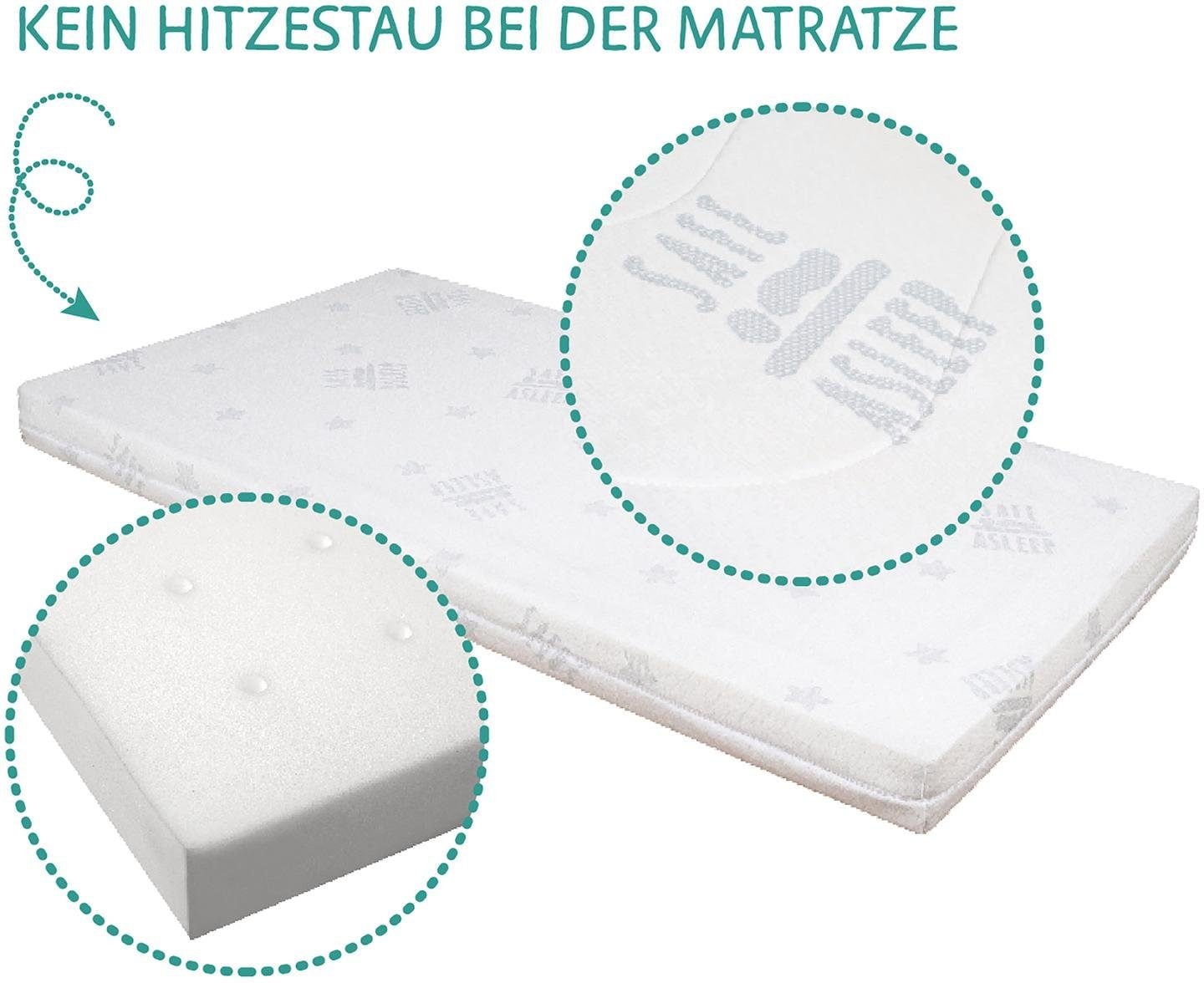 roba® Babybett »Room Bed, safe asleep®, Sternenzauber weiss«, (4 tlg.)