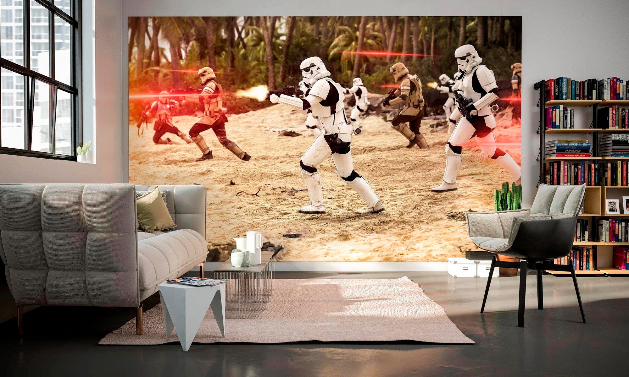 Komar Vliestapete »Digitaldruck Vlies - Star Wars Imperial Strike - Grösse 400 x 250 cm«, bedruckt, Kinderzimmer
