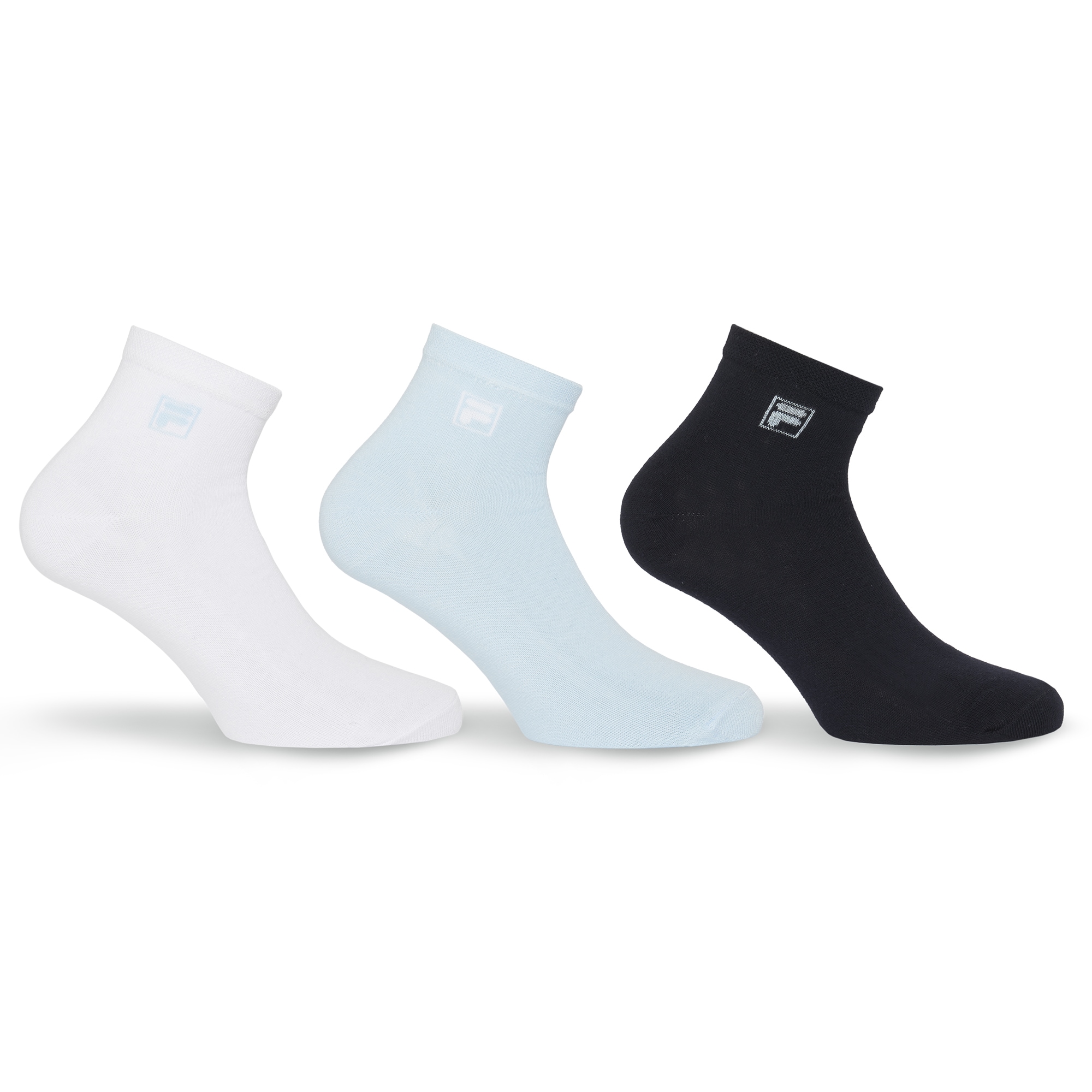 Image of Fila Kurzsocken "UNISEX QUARTER PLAIN SOCKS" 3 Stk. tlg. mit eingestrickem Logo