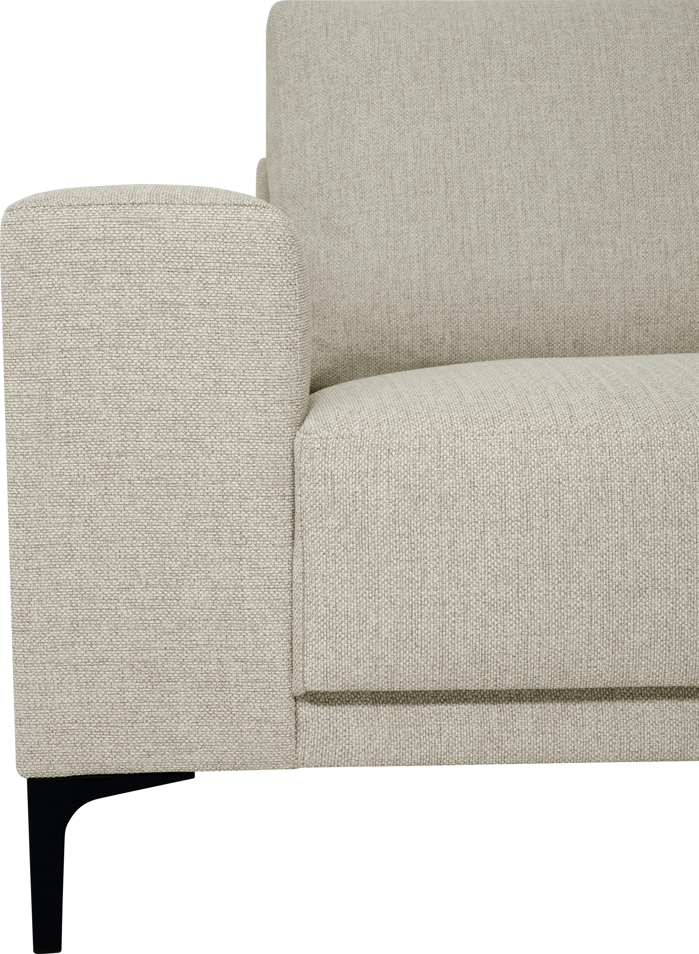 GOODproduct Ecksofa »Xander, L-Form« Breite 289 cm, Webstoff, Soft-Touch Chenille, schwarze Metallfüsse
