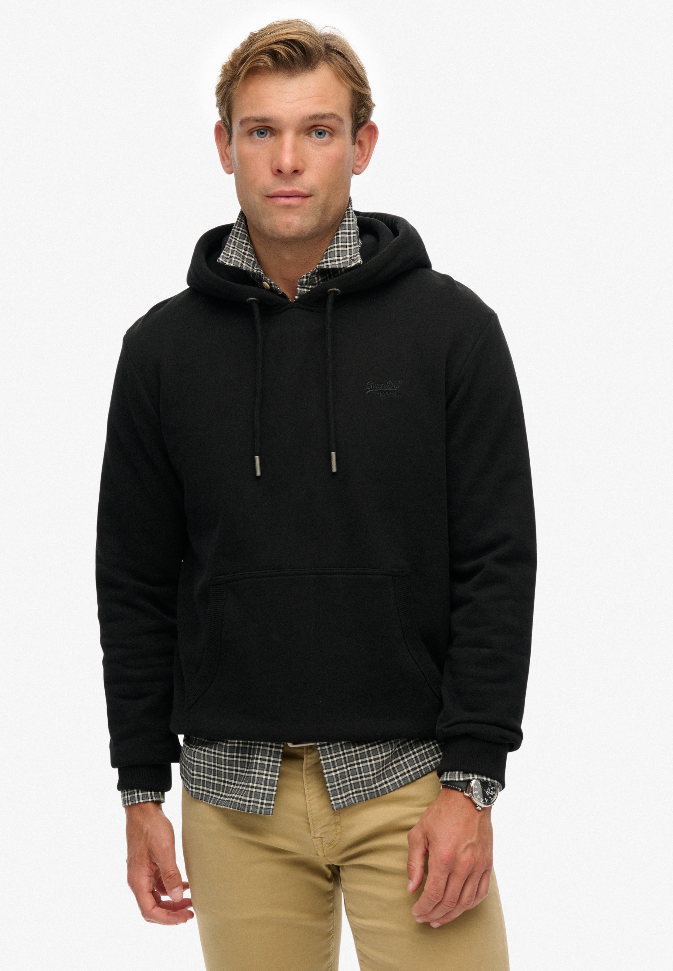 Image of Superdry Kapuzensweatshirt "Essential Logo Hoodie Hb", Baumwollmischung, loose fit