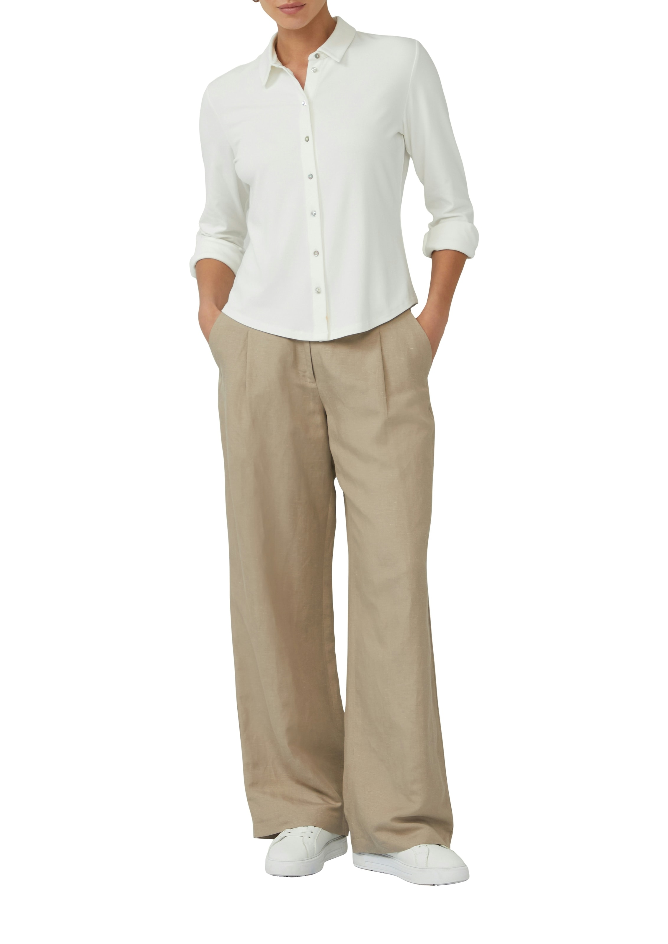 s.Oliver BLACK LABEL Blouse chemise avec boutons en nacre
