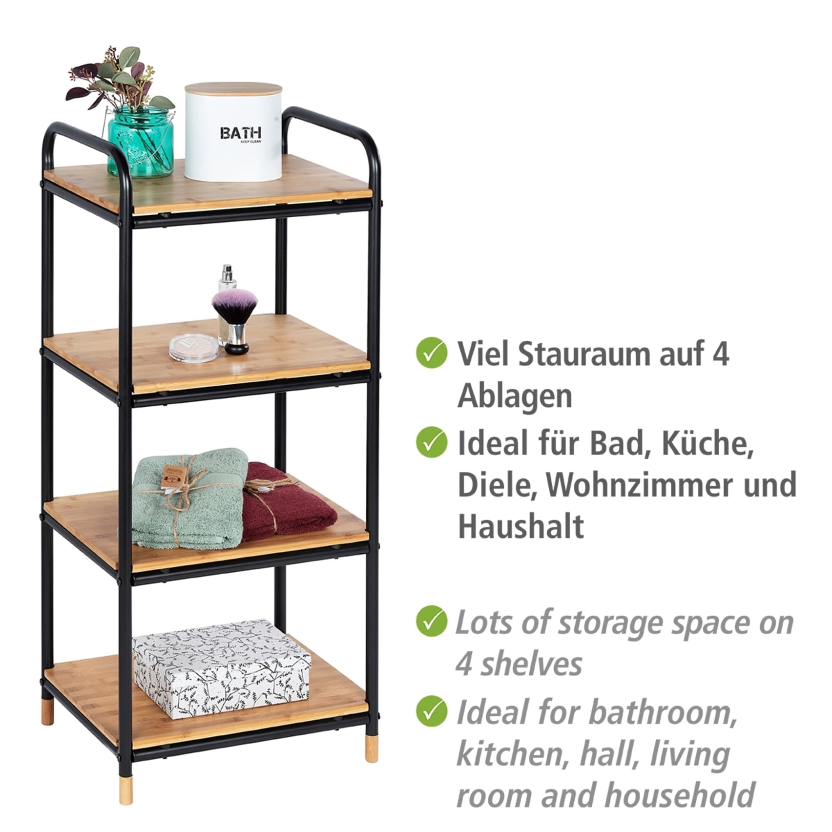 WENKO Ablageregal »Loft« 4 Etagen