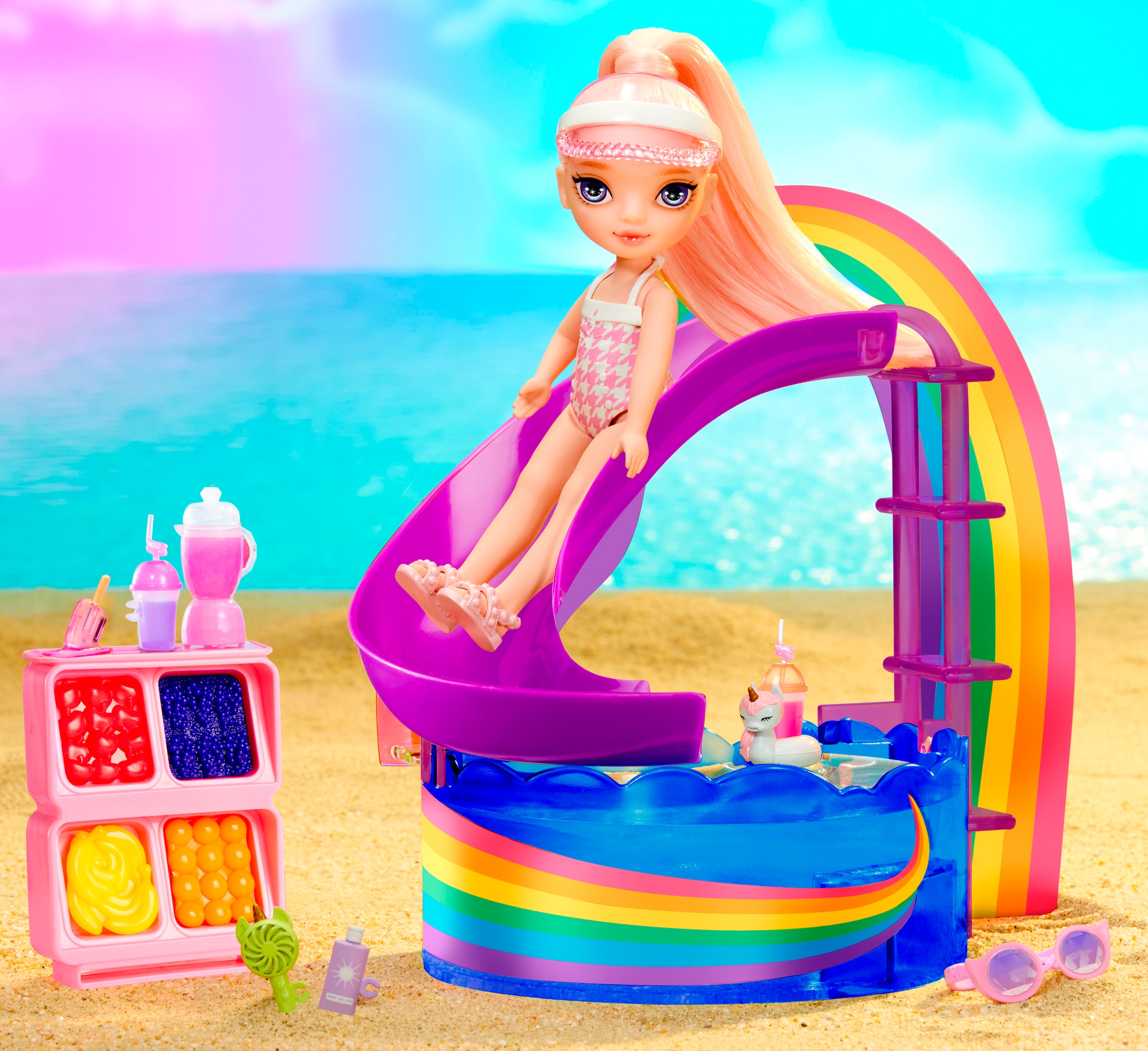 RAINBOW HIGH Mini-poupée »Rainbow High Little Pool Day with Blush Playset«