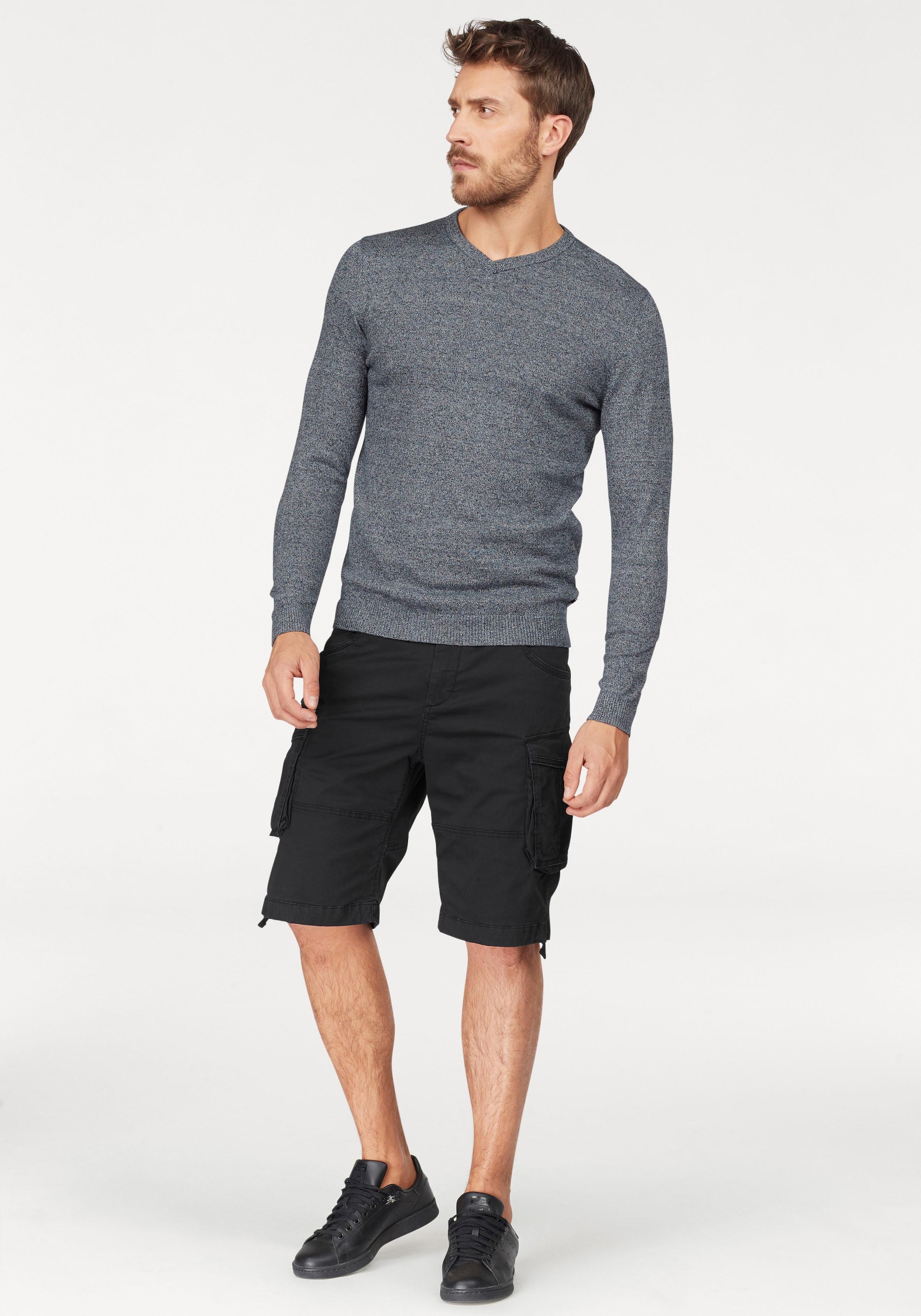 Jack & Jones V-Ausschnitt-Pullover »JJEBASIC KNIT V-NECK«