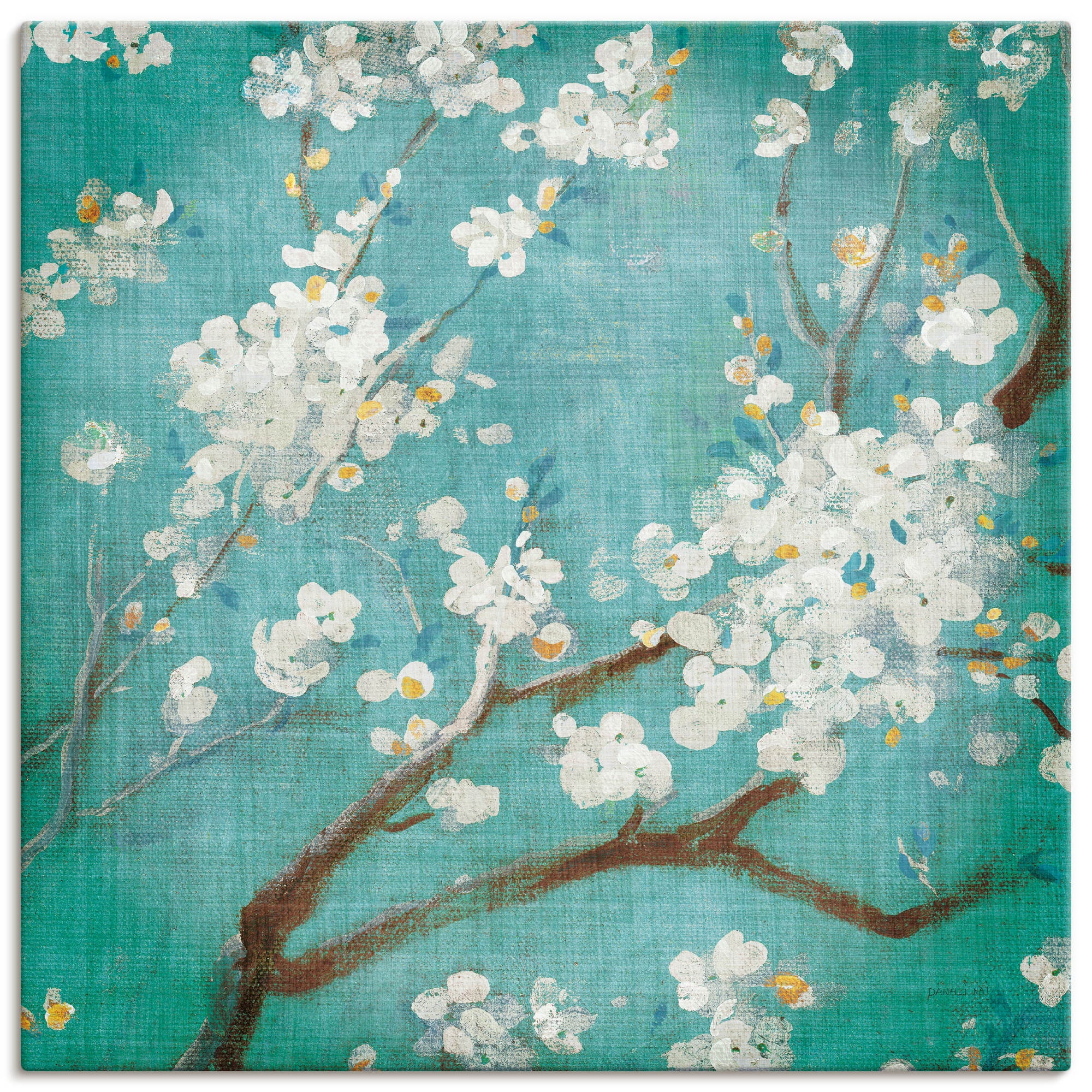 Image of Artland Leinwandbild "Weisse Kirschblüten I" Blumen 1 Stk. tlg. auf Holzrahmen gespannt