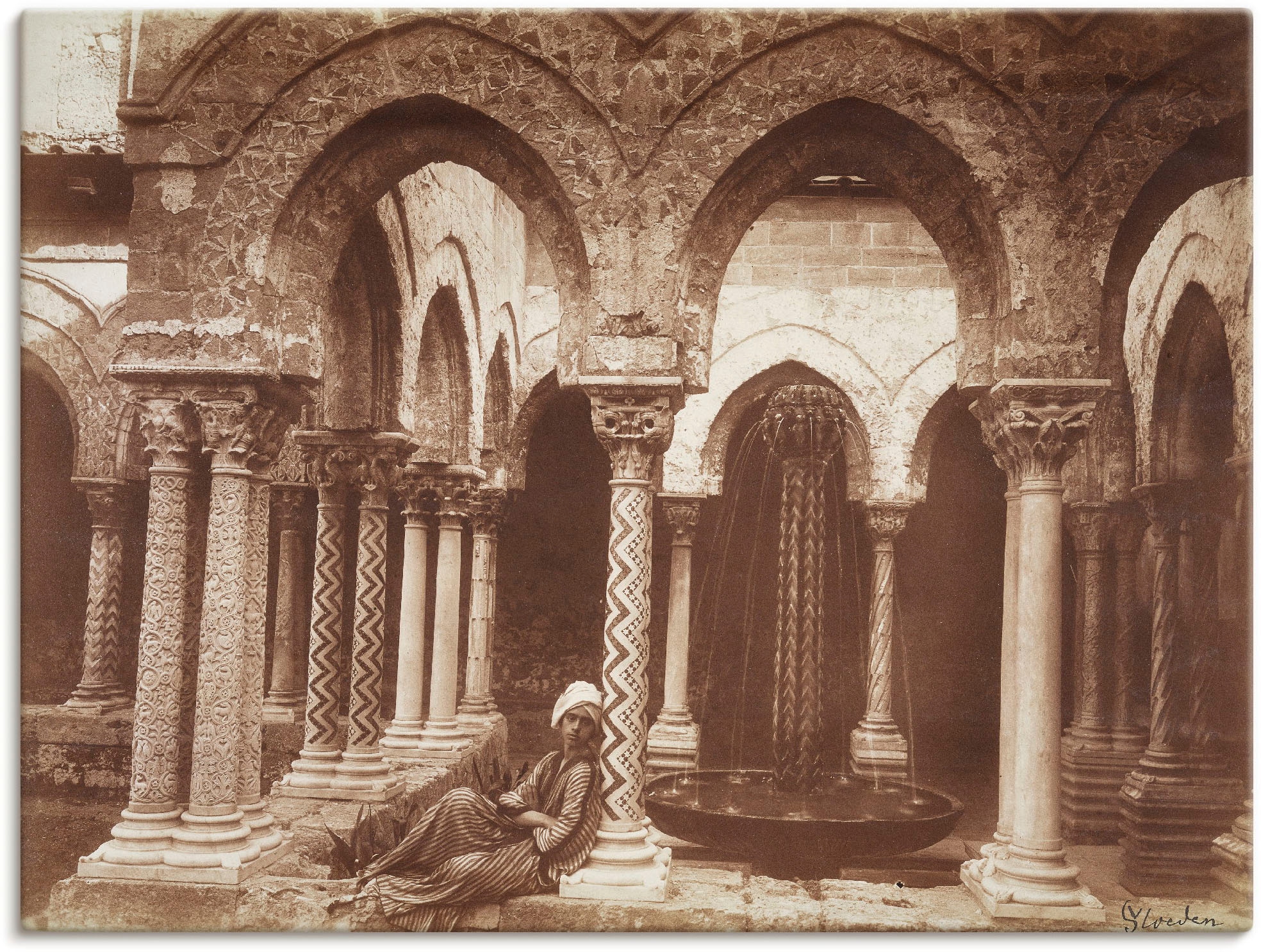 Artland Wandbild »Jüngling in arabischer Tracht«, Architektonische Elemente, (1 St.), als Leinwandbild, Poster, Wandaufkleber in verschied. Grössen