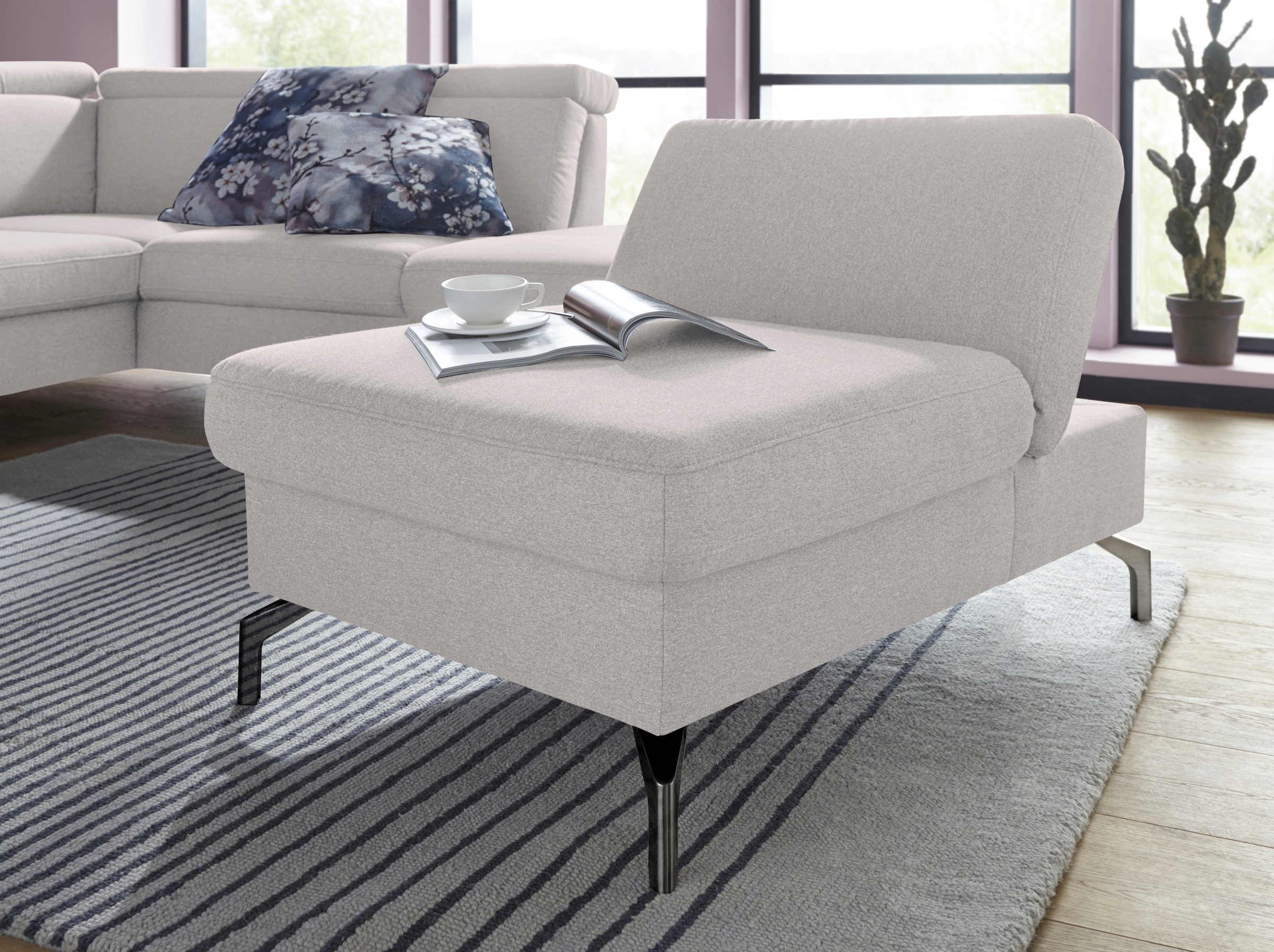 sit&more Hocker »Brisbane« Fusshöhe 12 cm, mit Federkern und Klappfunktion