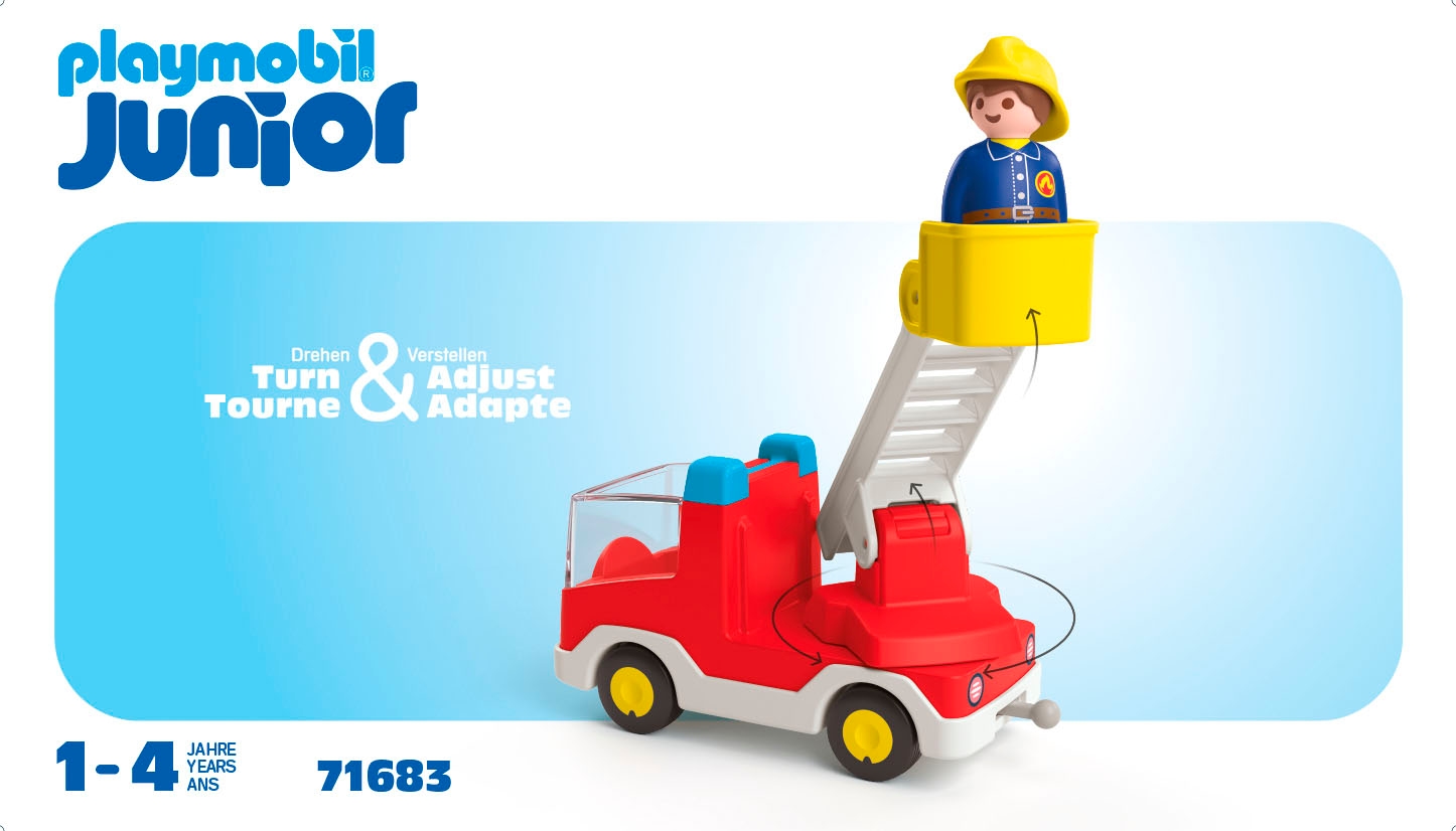 Playmobil® Konstruktions-Spielset »Feuerwehrleiterfahrzeug (71683), JUNIOR« Made in Europe