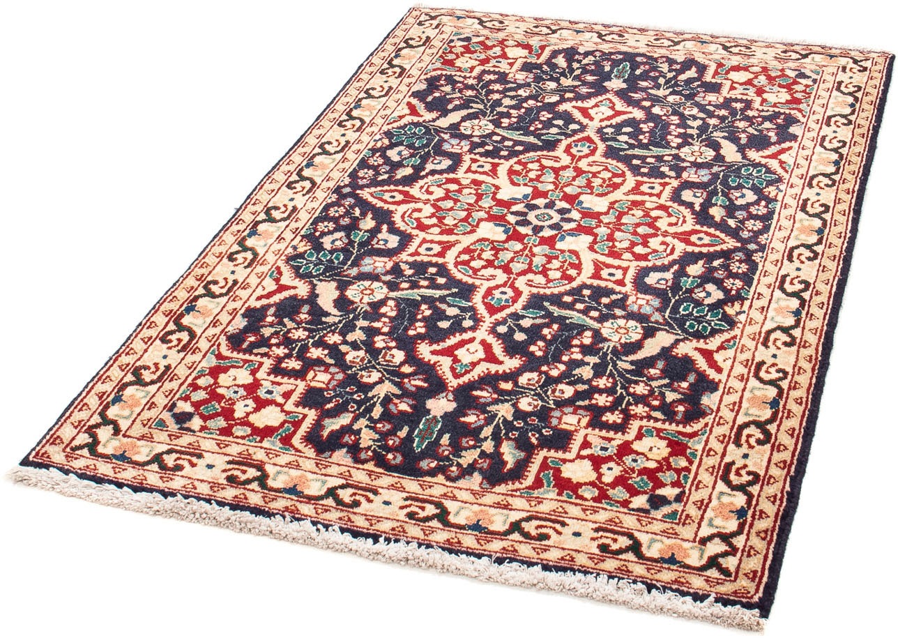Image of morgenland Orientteppich »Perser - Täbriz - 132 x 85 cm - dunkelblau«, rechteckig, 10 mm Höhe, Wohnzimmer, Handgeknüpft, Einzelstück mit Zertifikat bei Ackermann Versand Schweiz