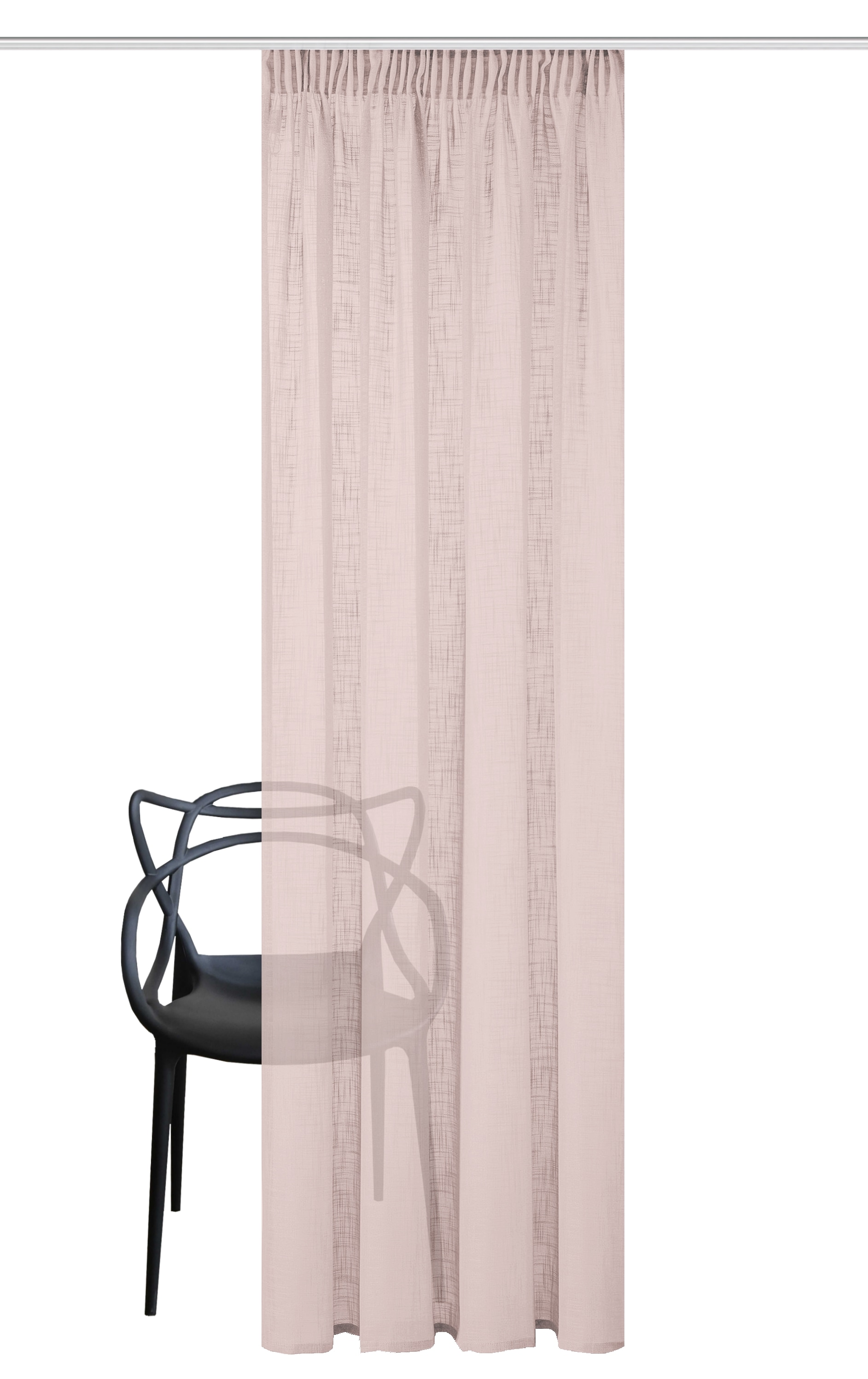 Image of Home Basics Gardine "SOFTY, 1 Stück, Multifunktiosnband, Leinenstruktur, halbtransparent" Multifunktionsband 1 Stk. tlg. Kombibandschal Leinenstruktur SOFT