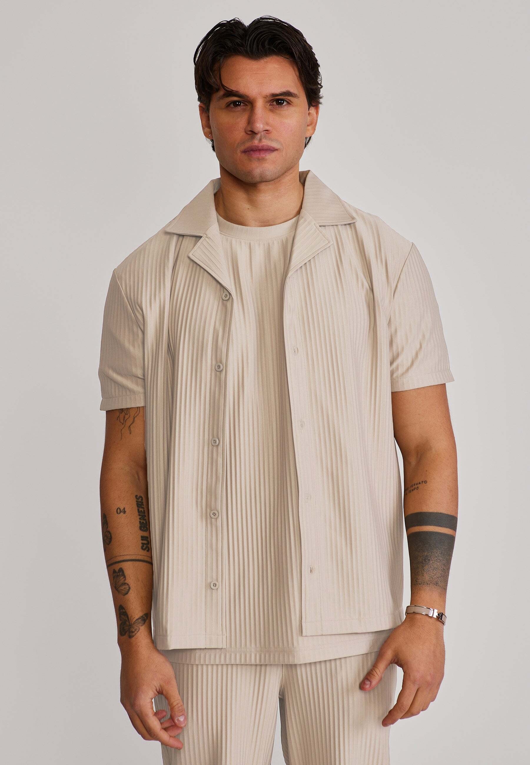 Siksilk Chemise à manches courtes »Siksilk Kurzarmhemd Plisse«