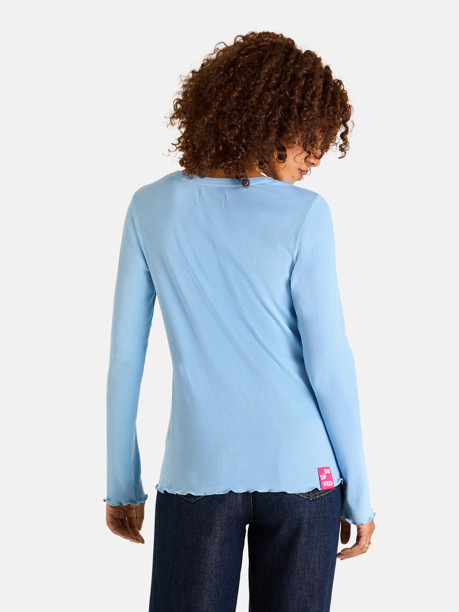 Lieblingsstück T-shirt à manches longues »KyraEP« avec finitions d'ourlet ondulées