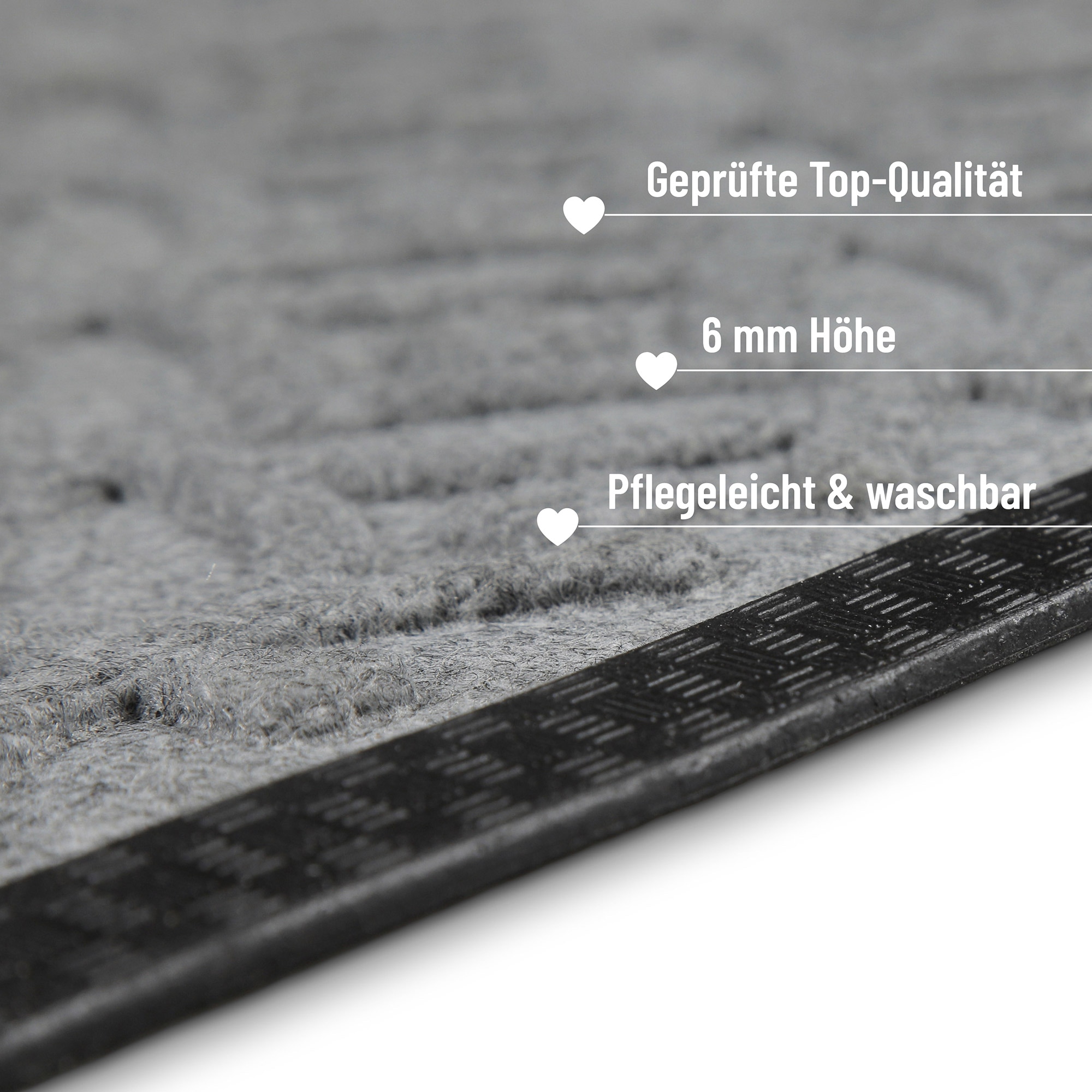 Wecon home Fussmatte »Midnight Mosaic«, rechteckig, 4 mm Höhe, pflegeleicht, rutschfest, Ornamente, Innen & Aussen, Schmutzfangmatte