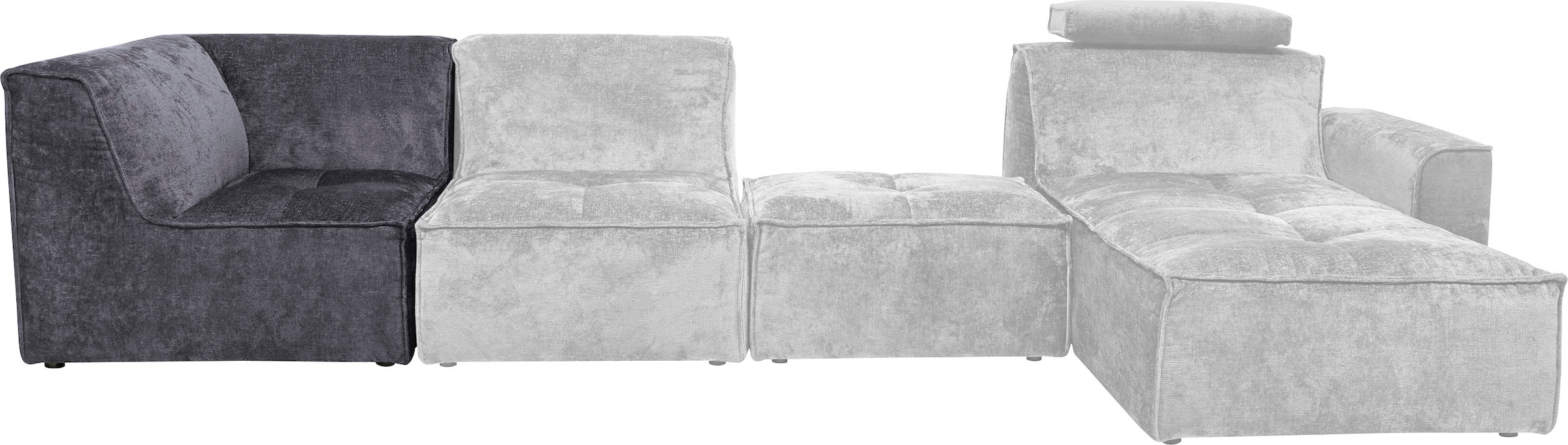 RAUM.ID Sofa-Eckelement »Monolid«, als Modul oder separat verwendbar, für individuelle Zusammenstellung