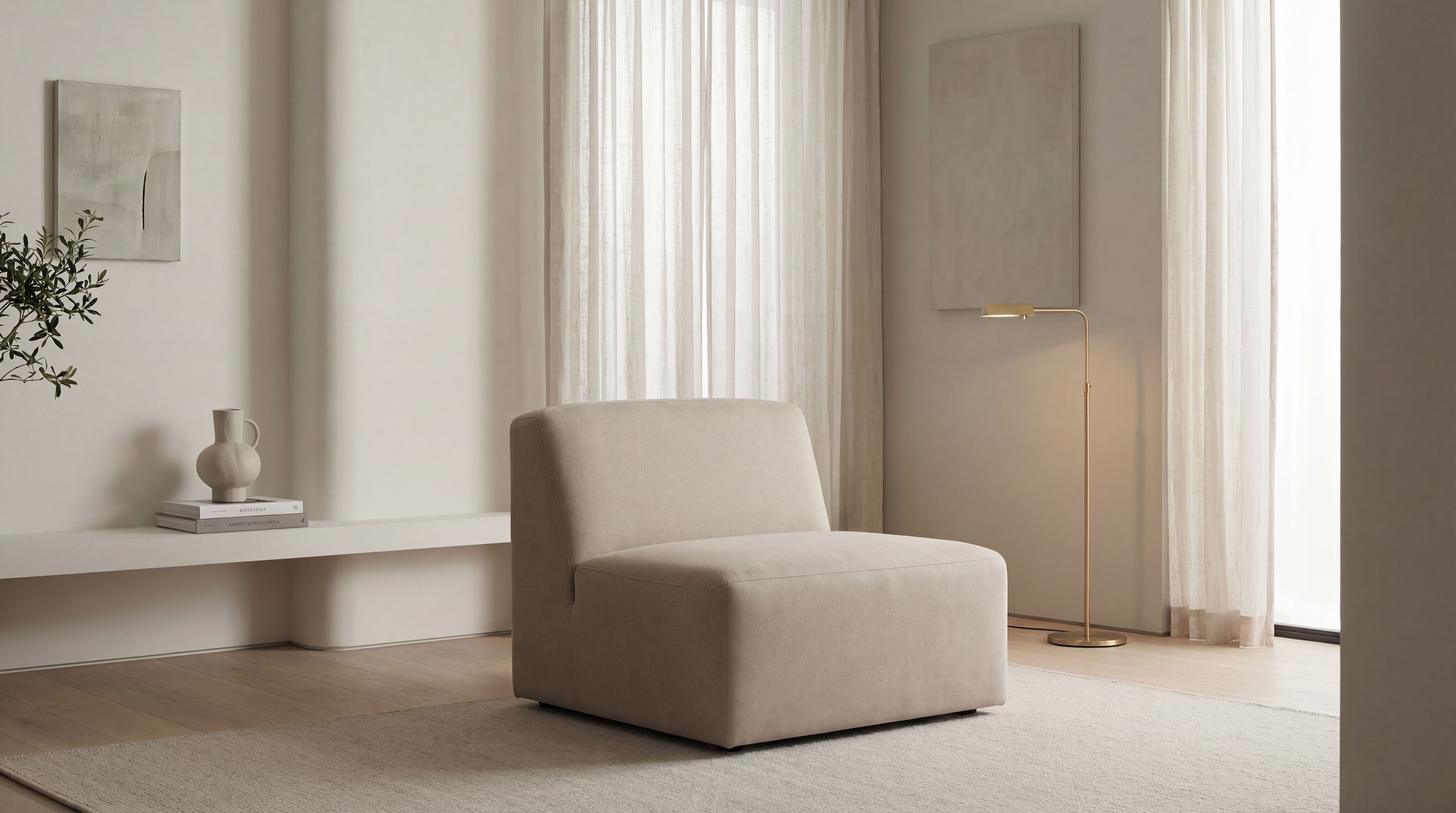 GOODproduct 1,5 siège »Kelani« mit dekorativer Knopfsteppung an den Armlehnen