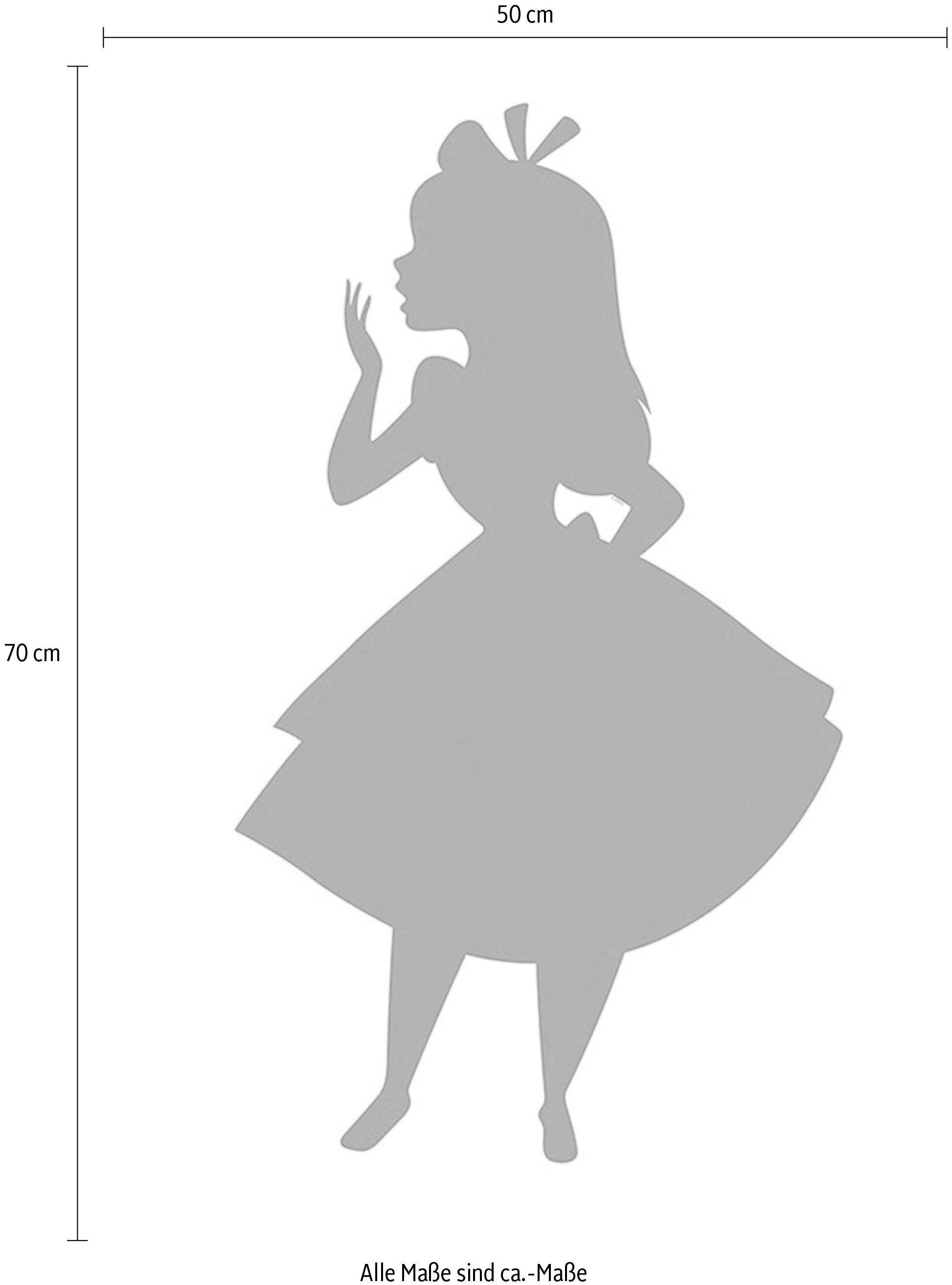 Komar Bild »Alice Silhouette«, Disney, (1 St.), Wandbild zur Dekoration im Kinderzimmer - ohne Rahmen