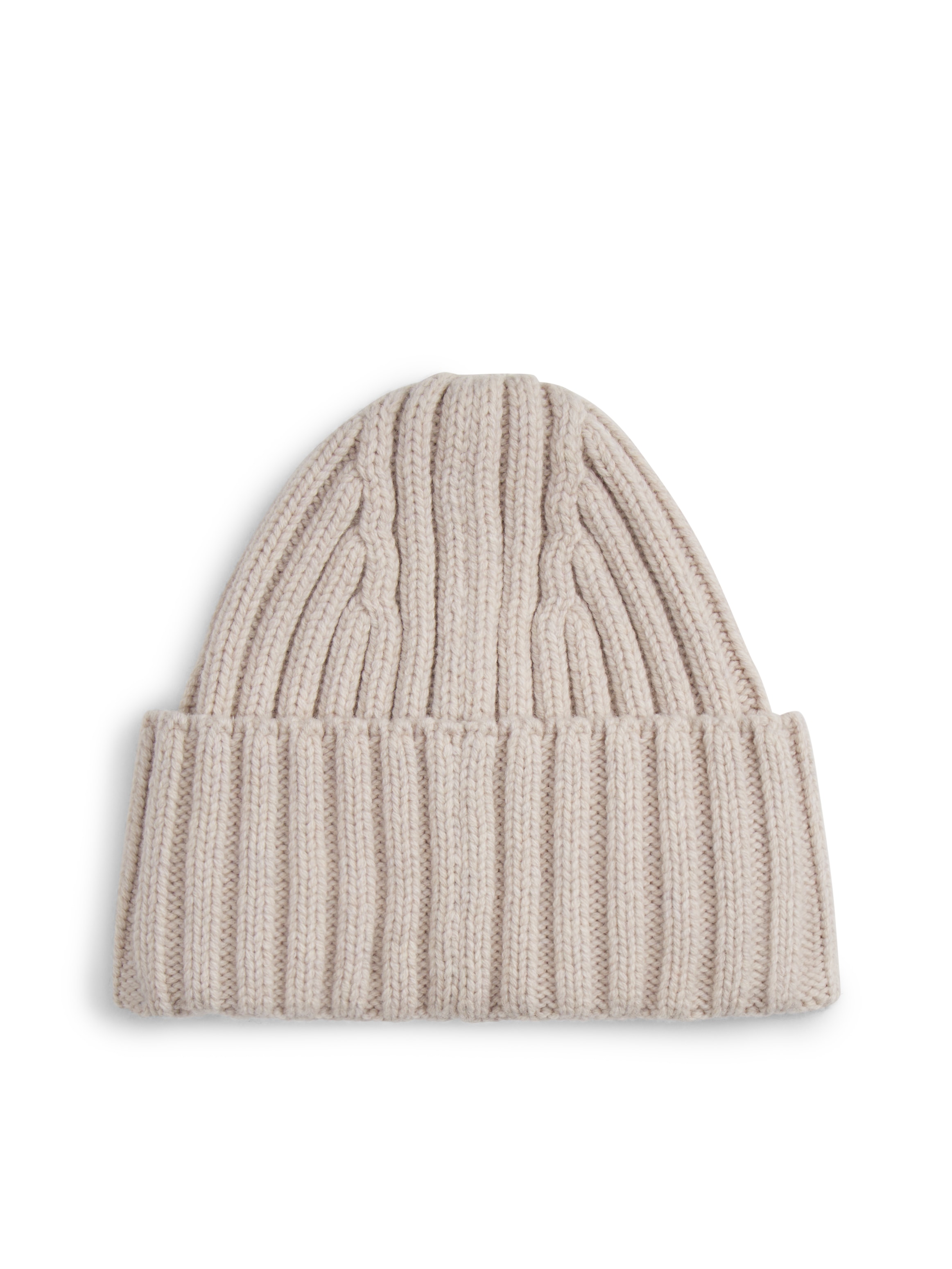 Tommy Hilfiger Beanie »TH CREST FLUFFY«, für Frauen, aus Rippstrick, TH-Wappen-Patch an Umschlag