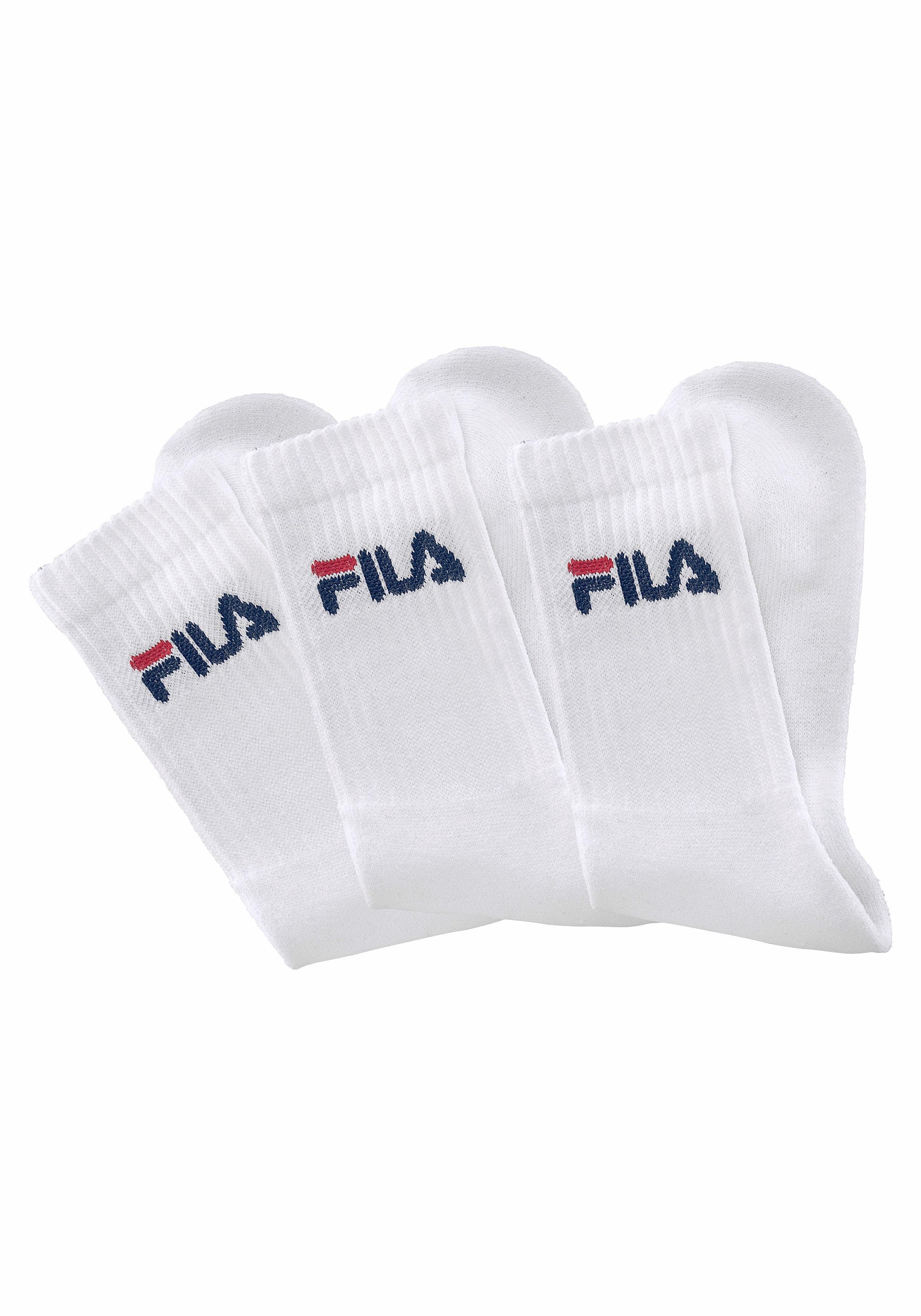 Fila Tennissocken, (3er Pack), mit verstärkten Belastungszonen