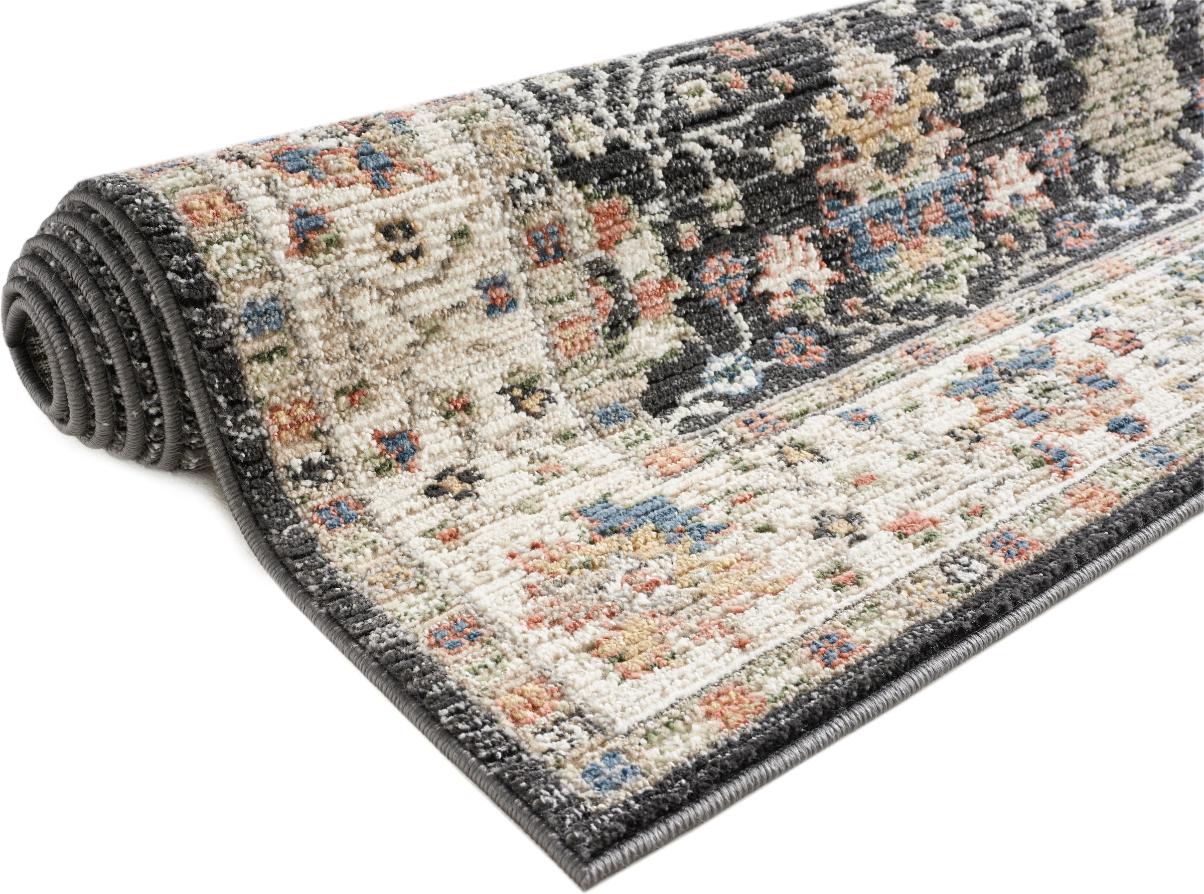 GOODproduct 1100000002199 »Aylaa, Blumen-Motiv« rechteckig 9 mm Höhe orientalisch, Blumen, Rahmen, Wohnzimmer, Schlafzimmer, Esszimmer