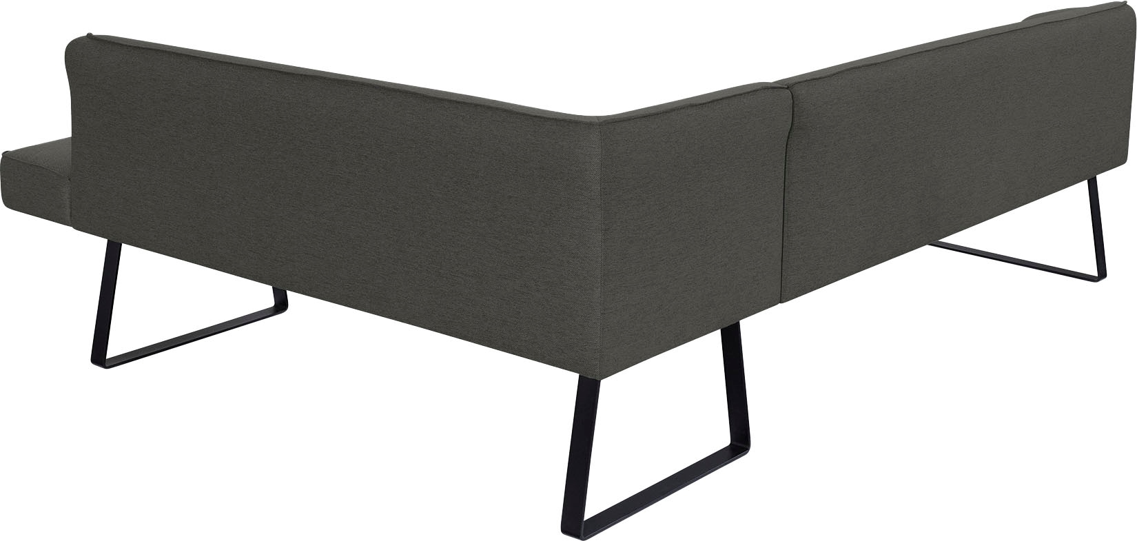 exxpo - sofa fashion Eckbank »Americano« mit Keder und Metallfüssen, Bezug in verschiedenen Qualitäten