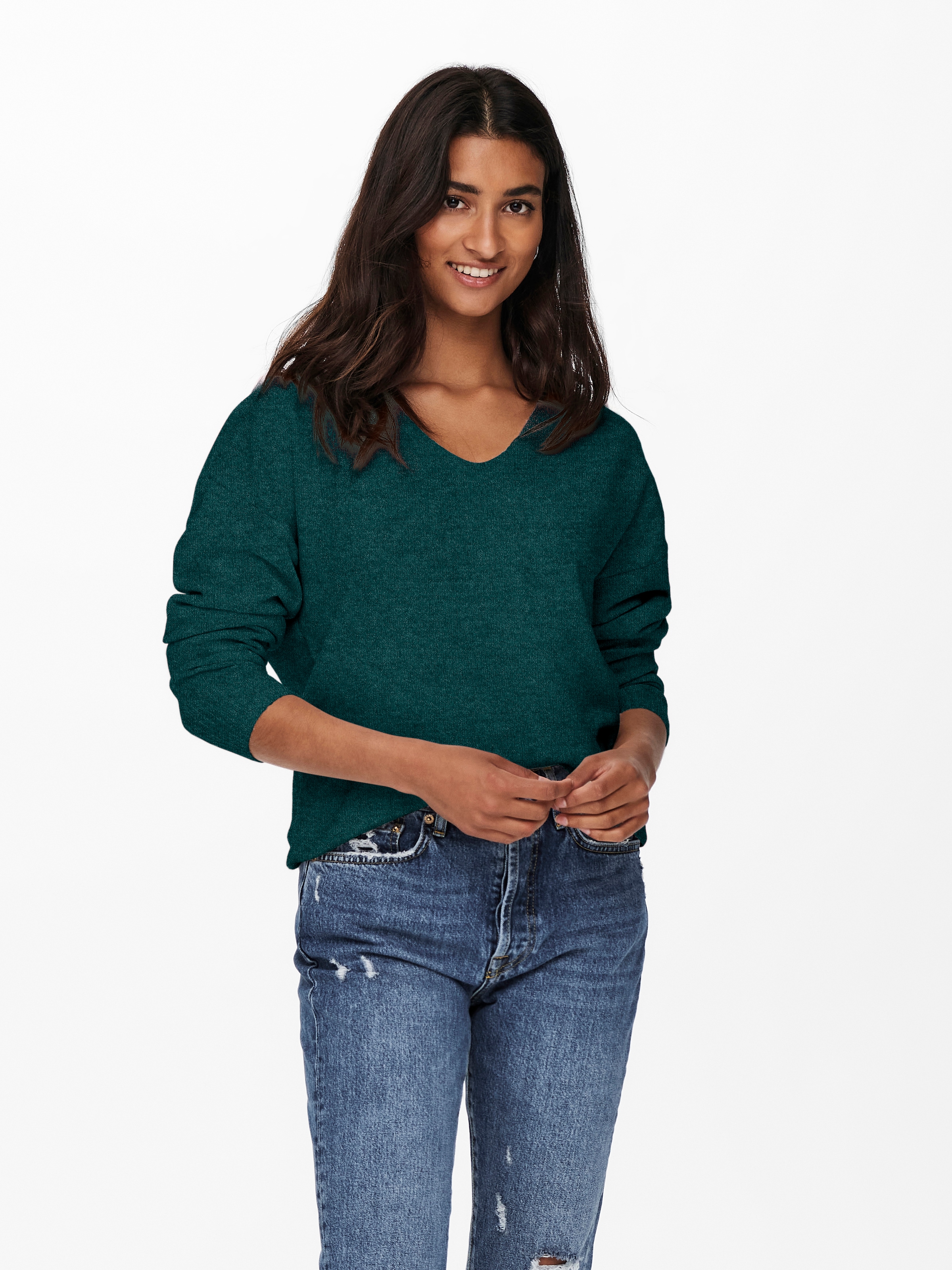 ONLY V-Ausschnitt-Pullover »ONLRICA LIFE L/S V-NECK PULLO KNT NOOS«