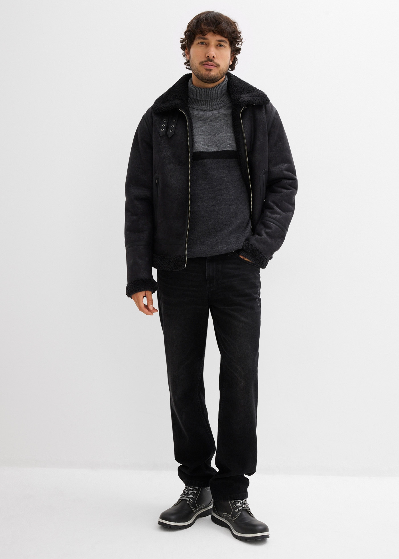 bonprix Pull à col roulé aus Polyacryl, mit Rollkragen, Regular Fit