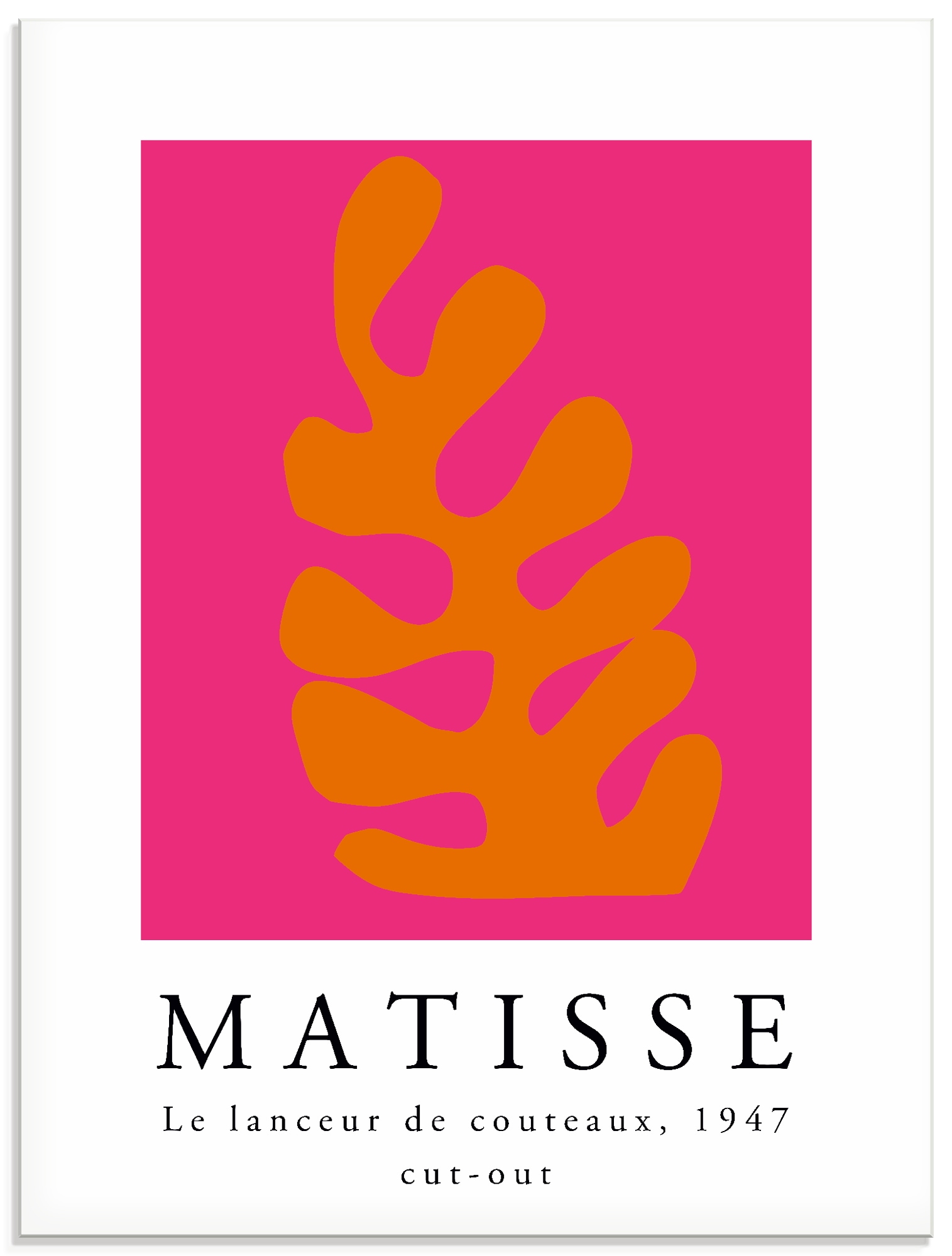 Image of Artland Glasbild "Matisse der Messerwerfer - orange" Muster 1 Stk. tlg. in verschiedenen Grössen