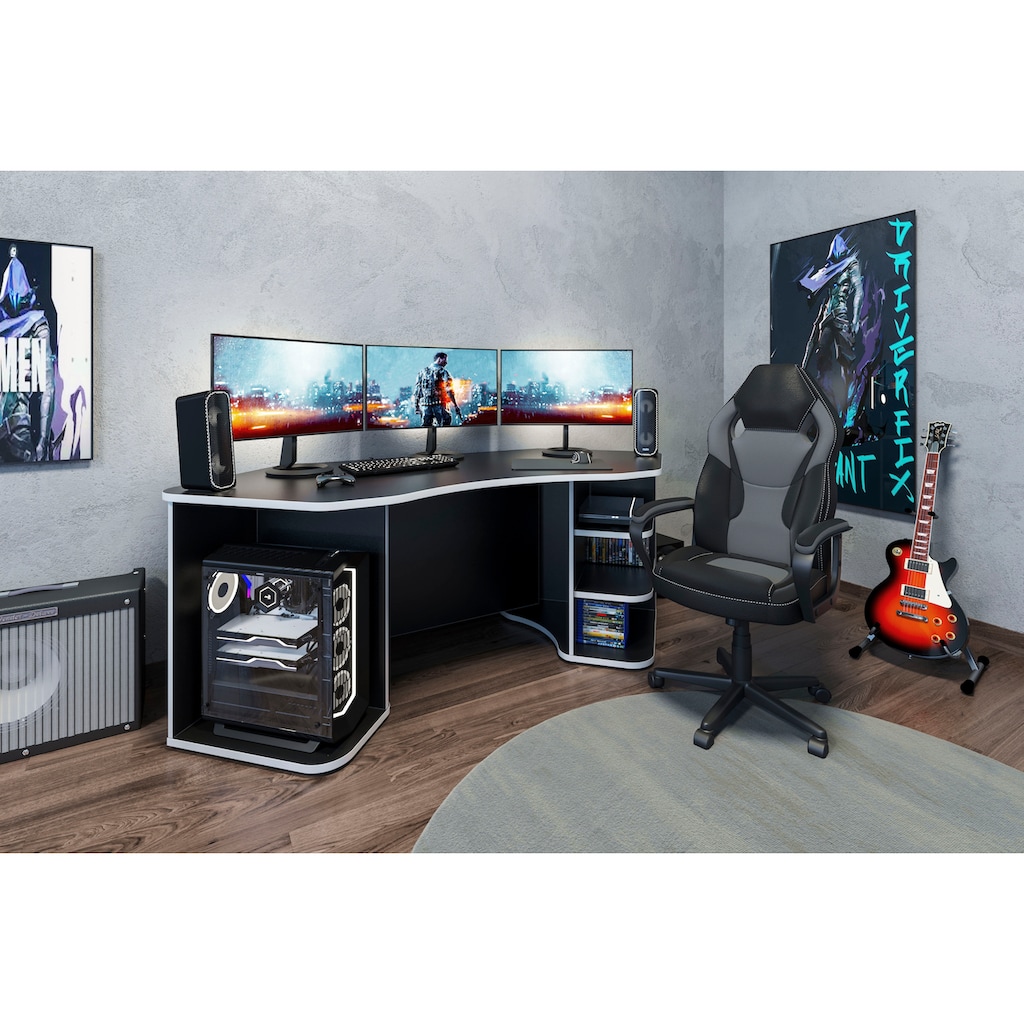Homexperts Chefsessel »Manta«, Kunstleder-Netzstoff, Gamingchair passend zum Gamingtisch Tron