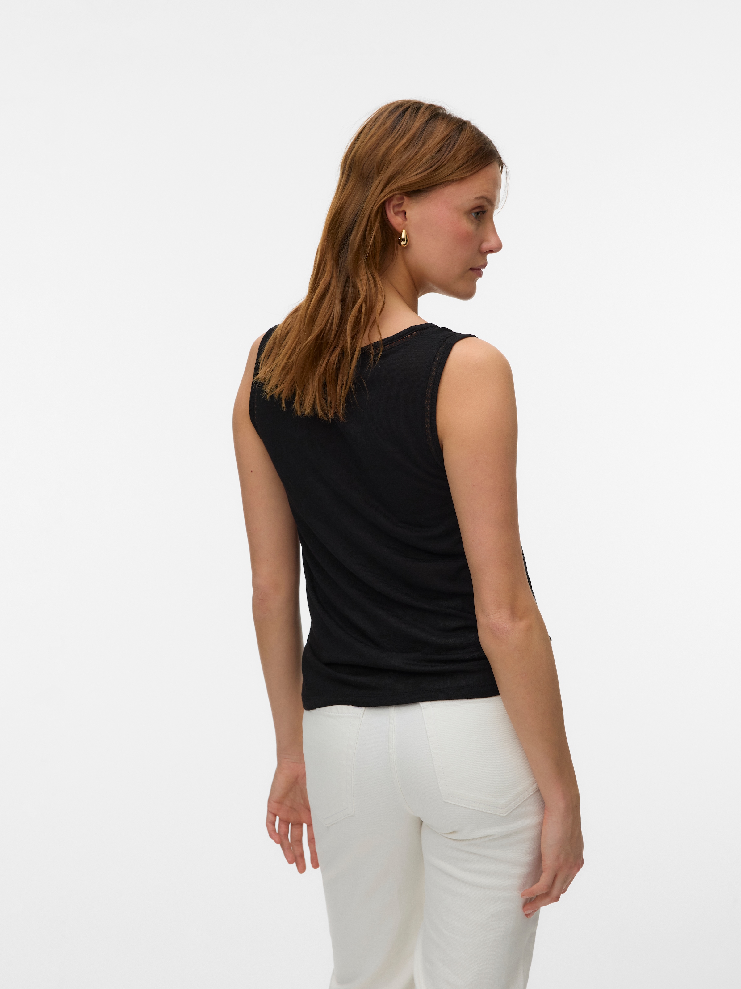 Vero Moda Haut de chemise »VMGINA LACE TANK TOP JRS NOOS« mélange de viscose