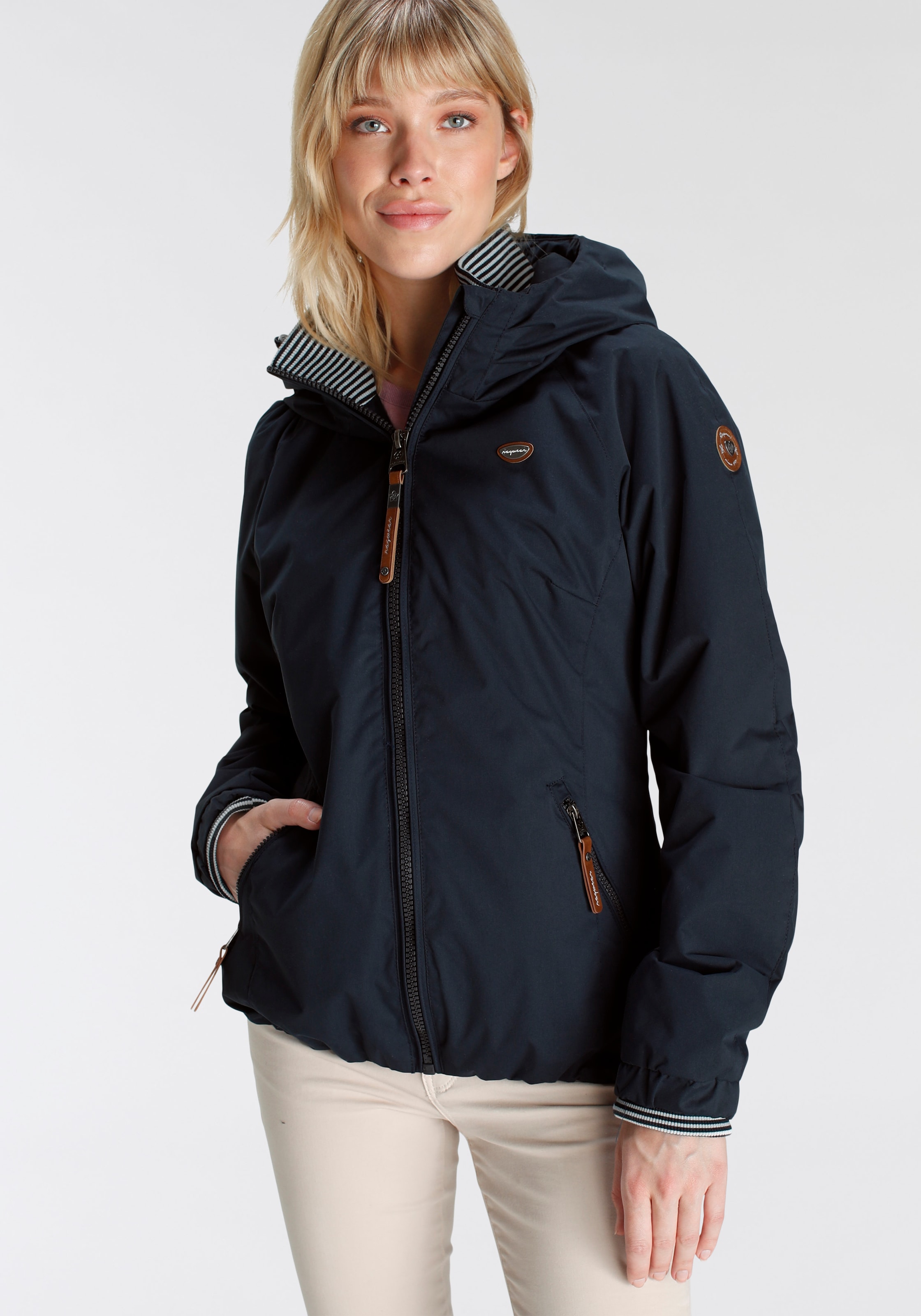 Ragwear Outdoorjacke »DIZZIE UNI O«, mit Kapuze, trendige Übergangsjacke mit Kapuze