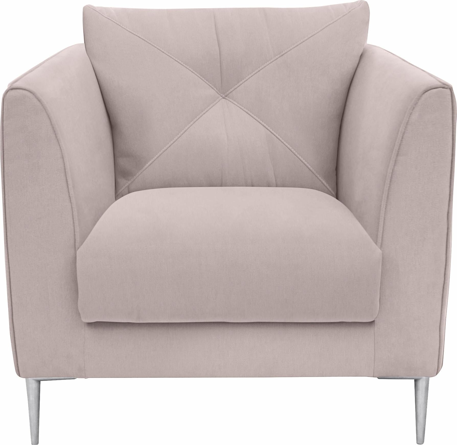 TRENDMANUFAKTUR Sessel »Lille, Loungesessel, Komfortsitzhöhe 46cm, Breite 85cm, elegant«