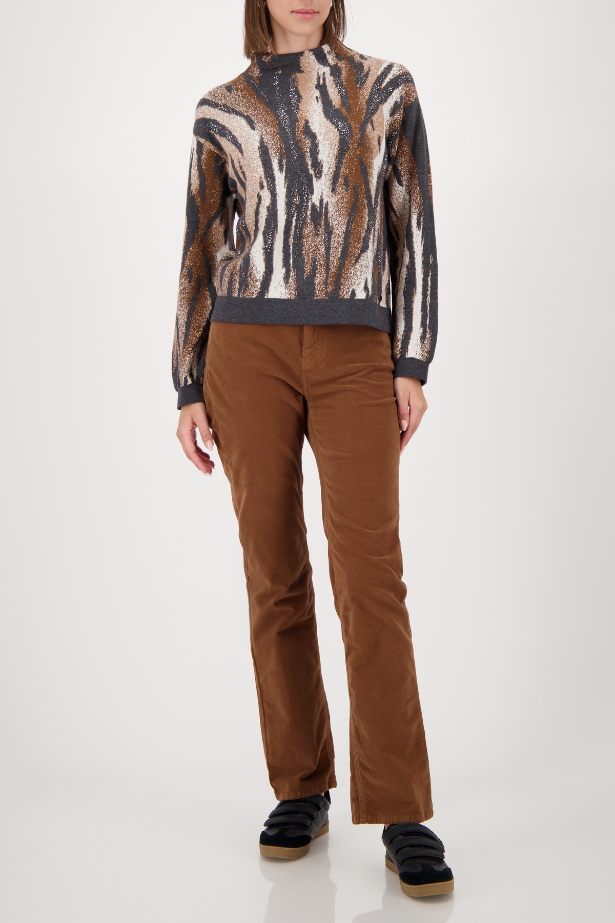 Monari Strickpullover Regular fit mit Rundhalsausschnitt