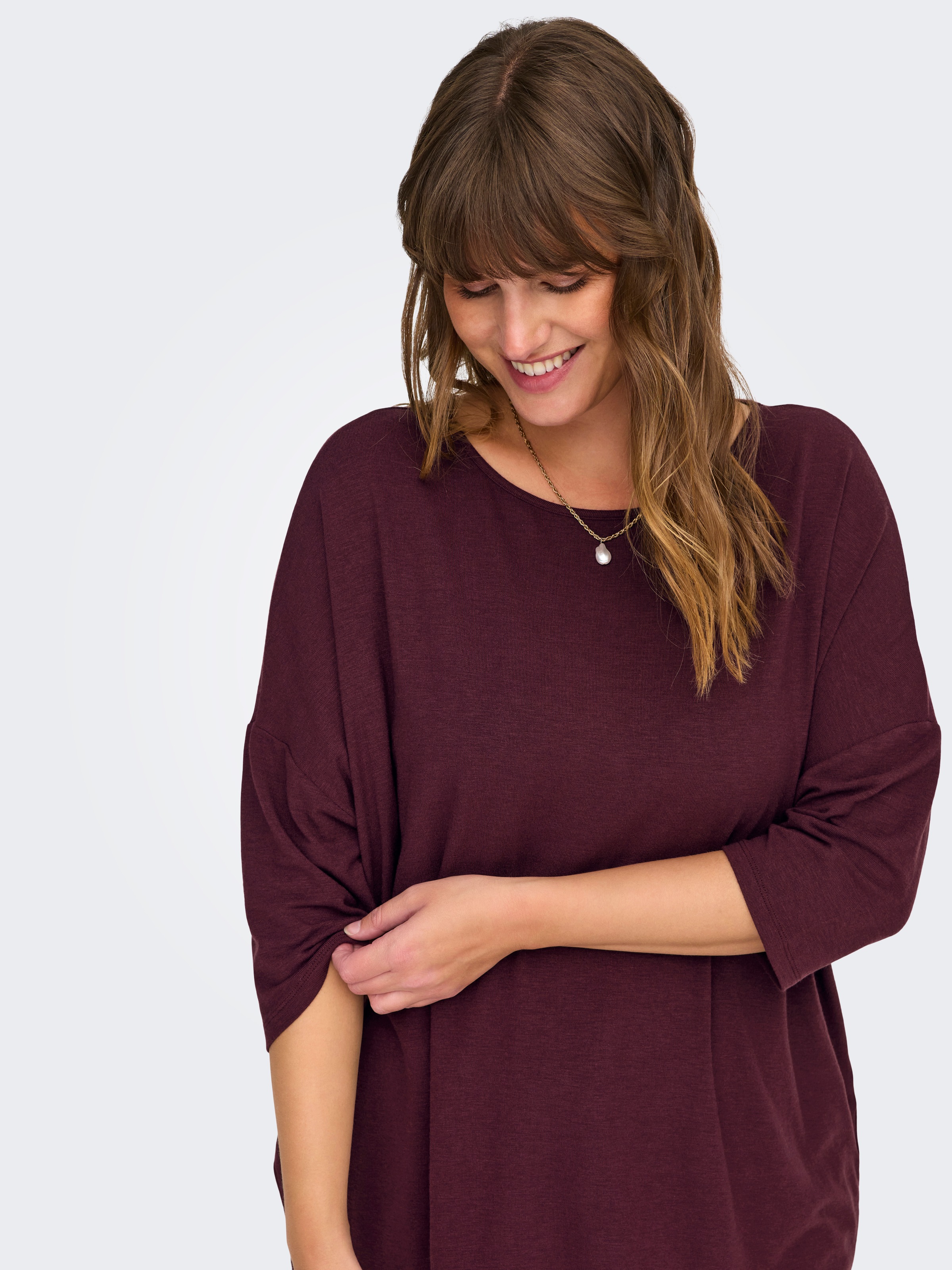 ONLY CARMAKOMA 3/4-Arm-Shirt »CARLAMOUR 3/4 TOP JRS NOOS«