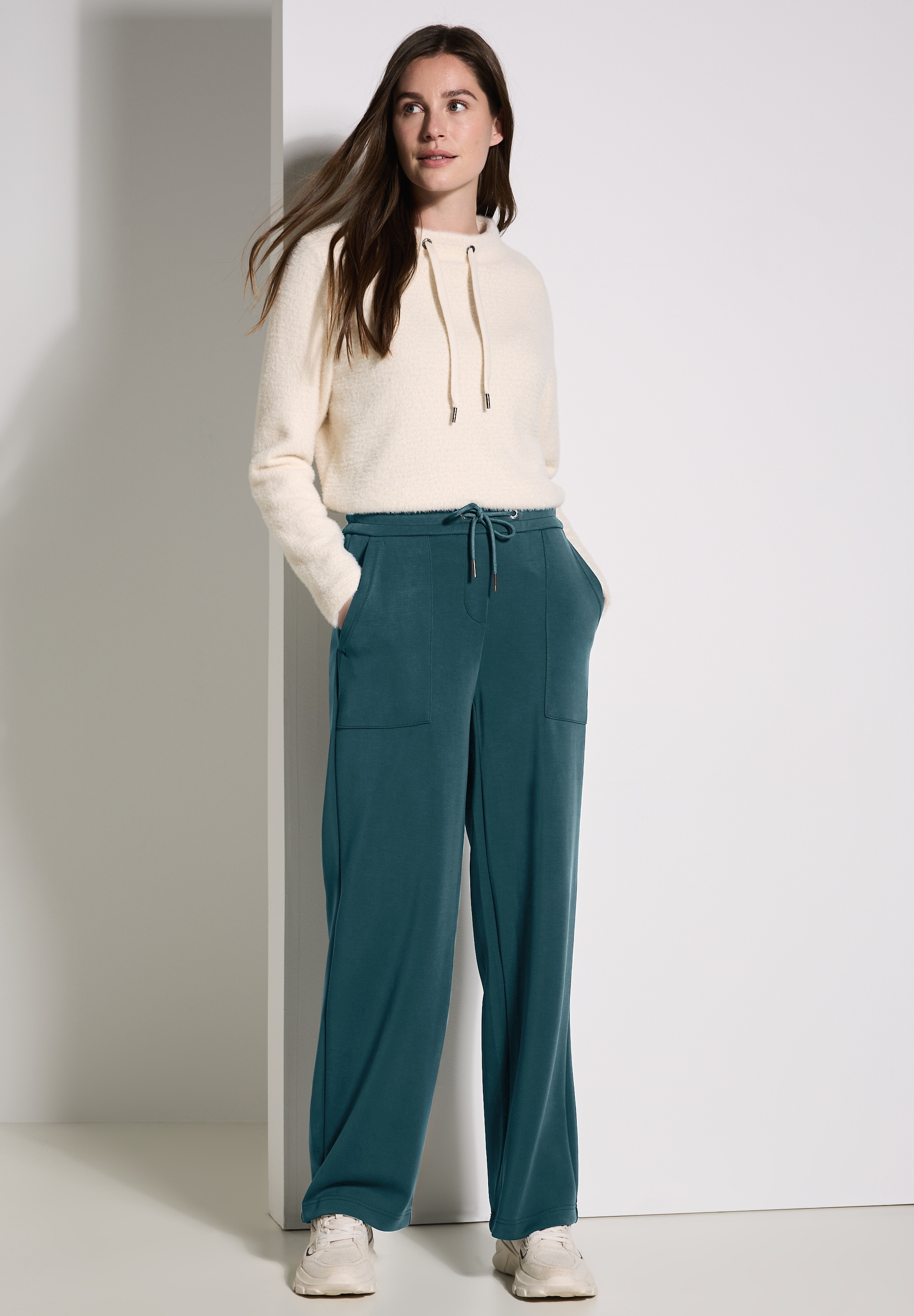 Cecil Stoffhose »Style Neele«, Sommerhose mit weitem Bein