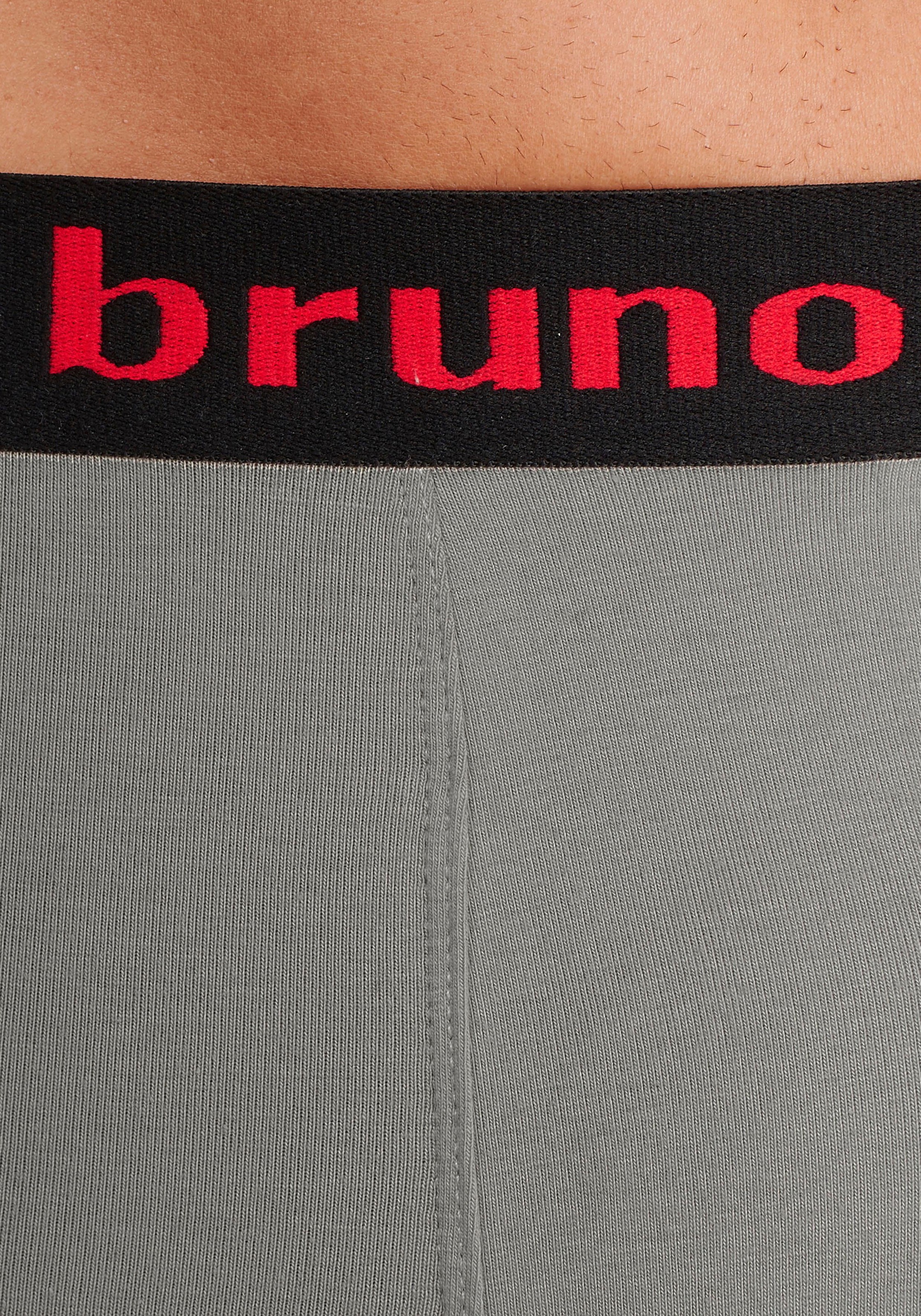 Bruno Banani Langer Boxer »Unterhose für Herren«, (Packung, 4 St.), mit auffälligem Logobund